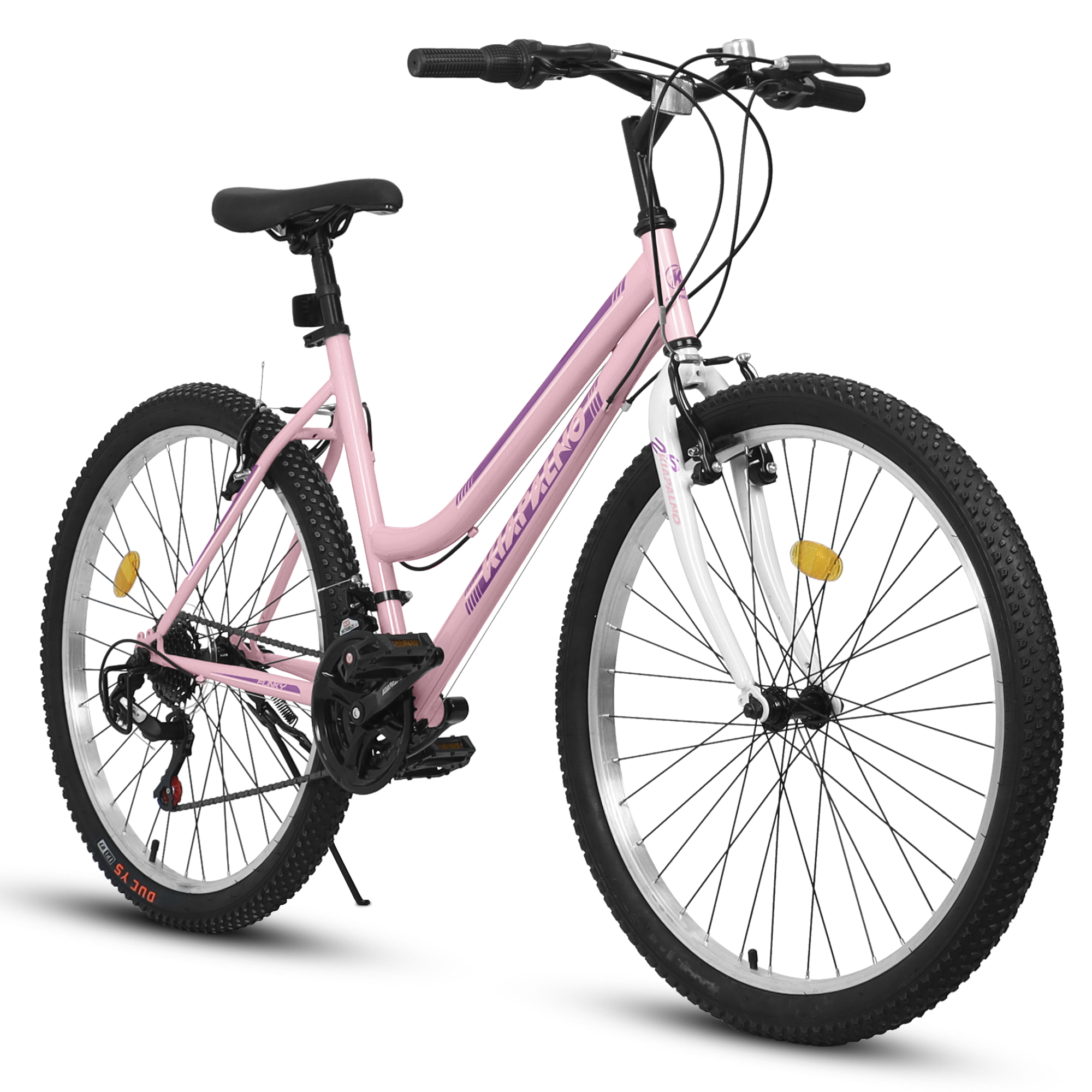 A24337 24 Inch Carbon Steel Frame Mountain Bike,21-Speed Dual V-Brake, Adult and Teens Bicycle for Mountain