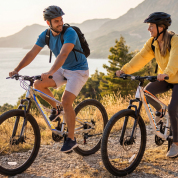 A2670 26 Inch Mountain Bike with 21-Speeds & Full Suspension Steel Frame, Alloy Rims, Disc Brakes For All Terrains, Men & Women, Multiple Colors