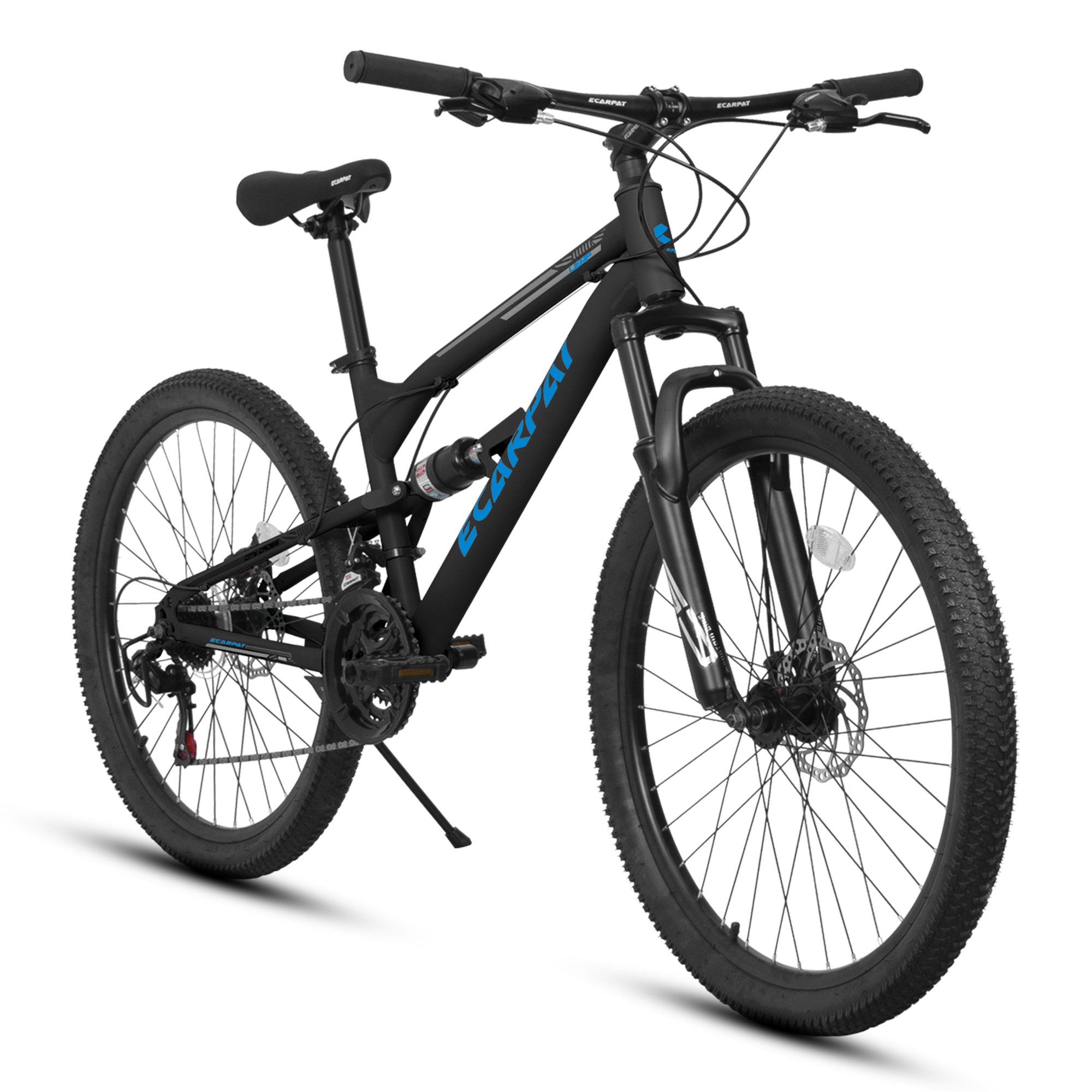 A24207 24 Inch Steel Frame Shock Fork Plus Shock Absorber 21-speed Unisex Mountain Bike