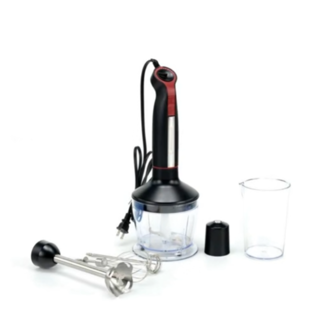 LINKChef Immersion Blender 1000W 20-Speed 5-in-1 Hand Blender with Turbo Mode Scratch-Resistant Stainless Steel Black