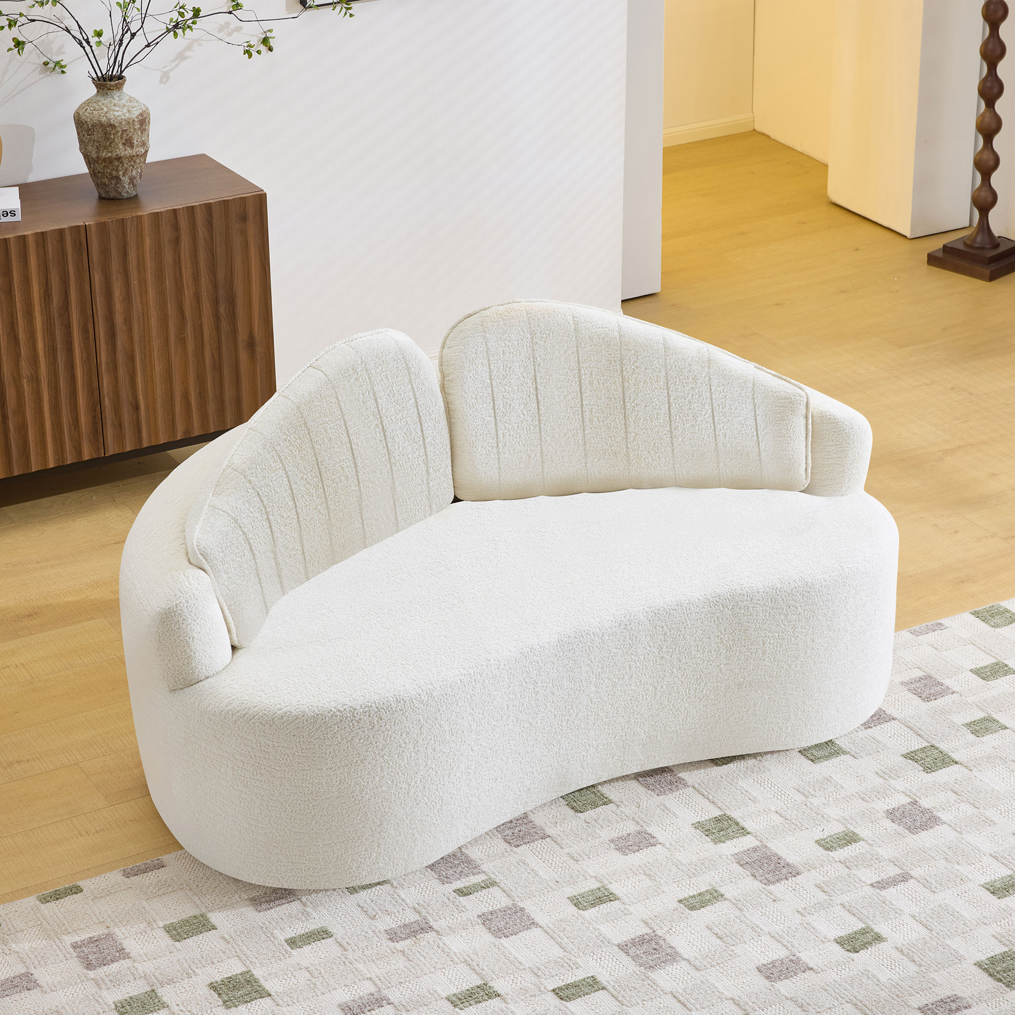 Modular Foam+Spring White Sofa -  - Perfect for Patio, Lawn, Poolside & Garden