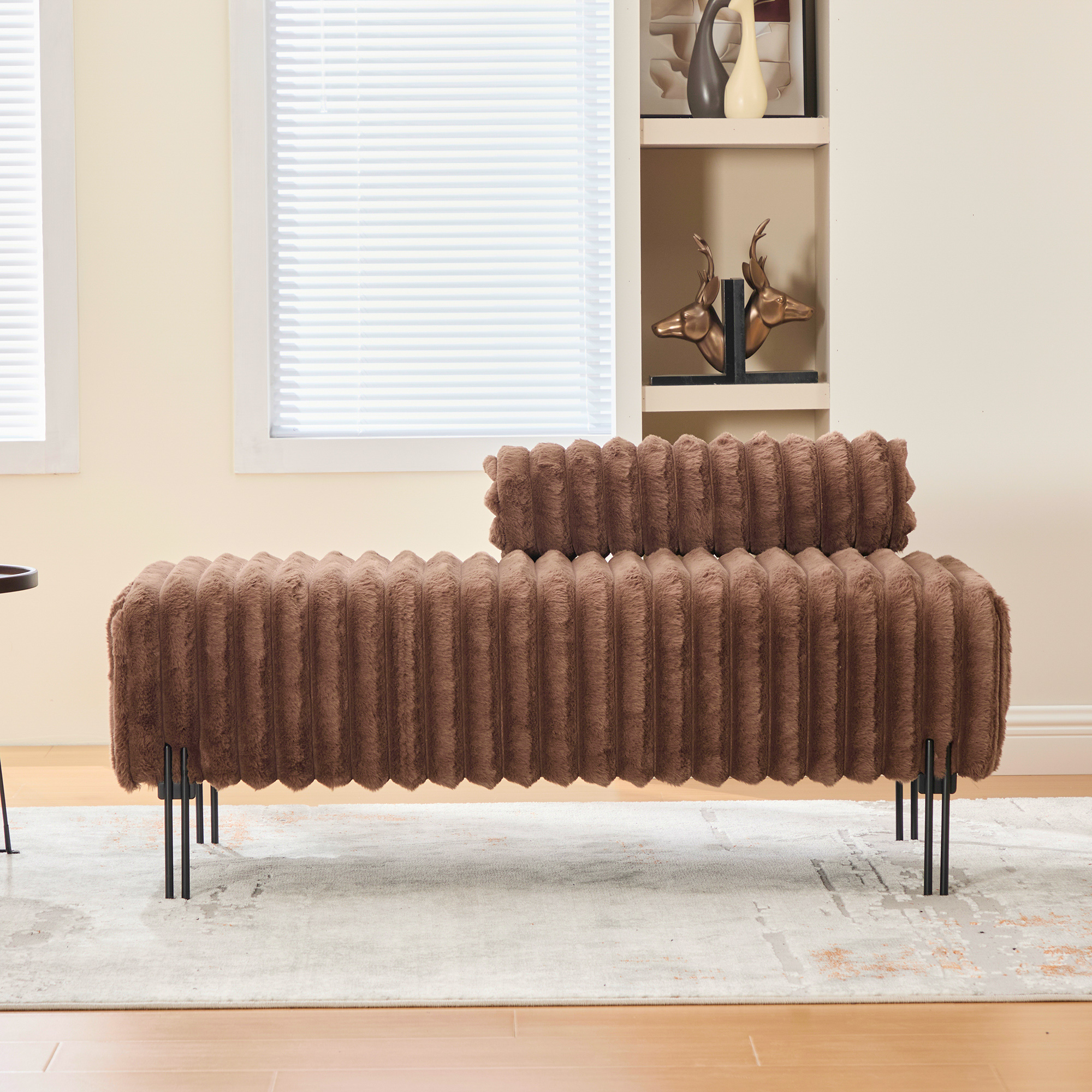 faux fur Brown Outdoor Seating -  - Perfect for Patio, Lawn, Poolside & Garden