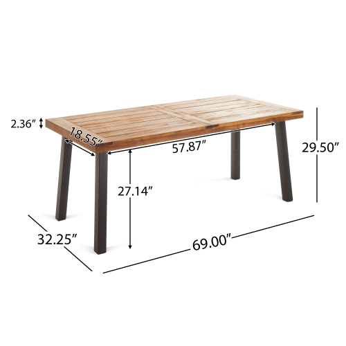 Acacia Wood,Iron,Wicker Teak Outdoor Seating - Solid Acacia Wood Frame - Perfect for Patio, Lawn, Poolside & Garden