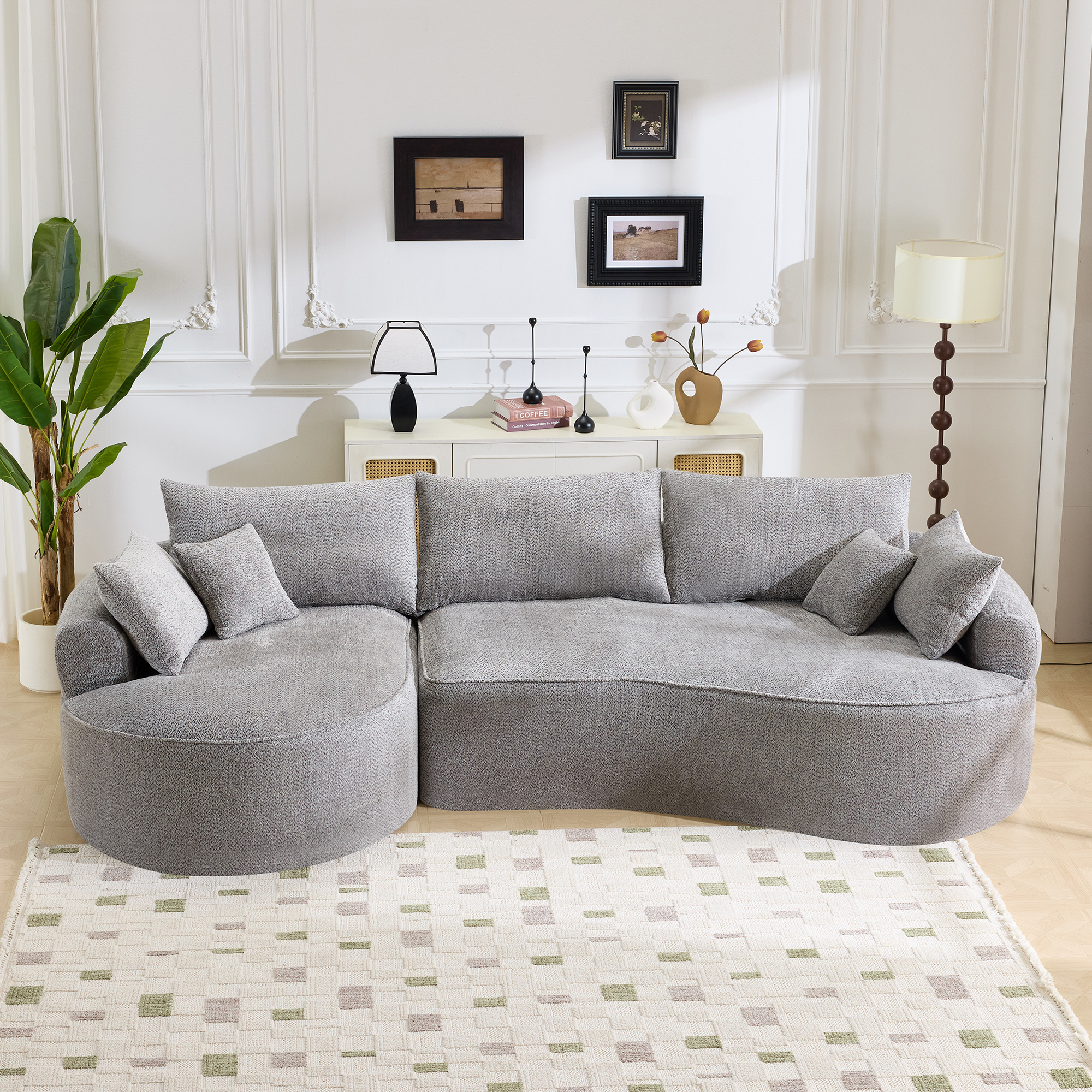 Modular Foam Grey Sofa -  - Perfect for Patio, Lawn, Poolside & Garden
