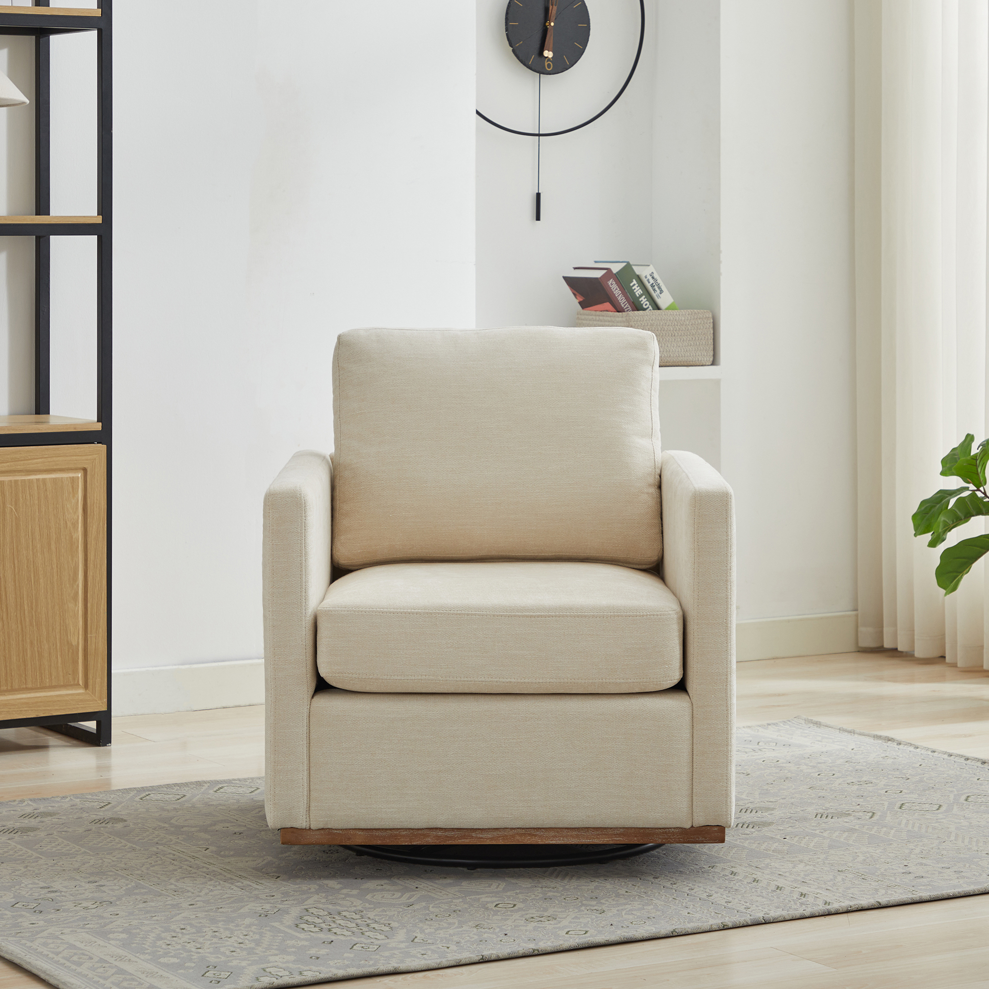 Chenille Beige Outdoor Chair -  - Perfect for Patio, Lawn, Poolside & Garden
