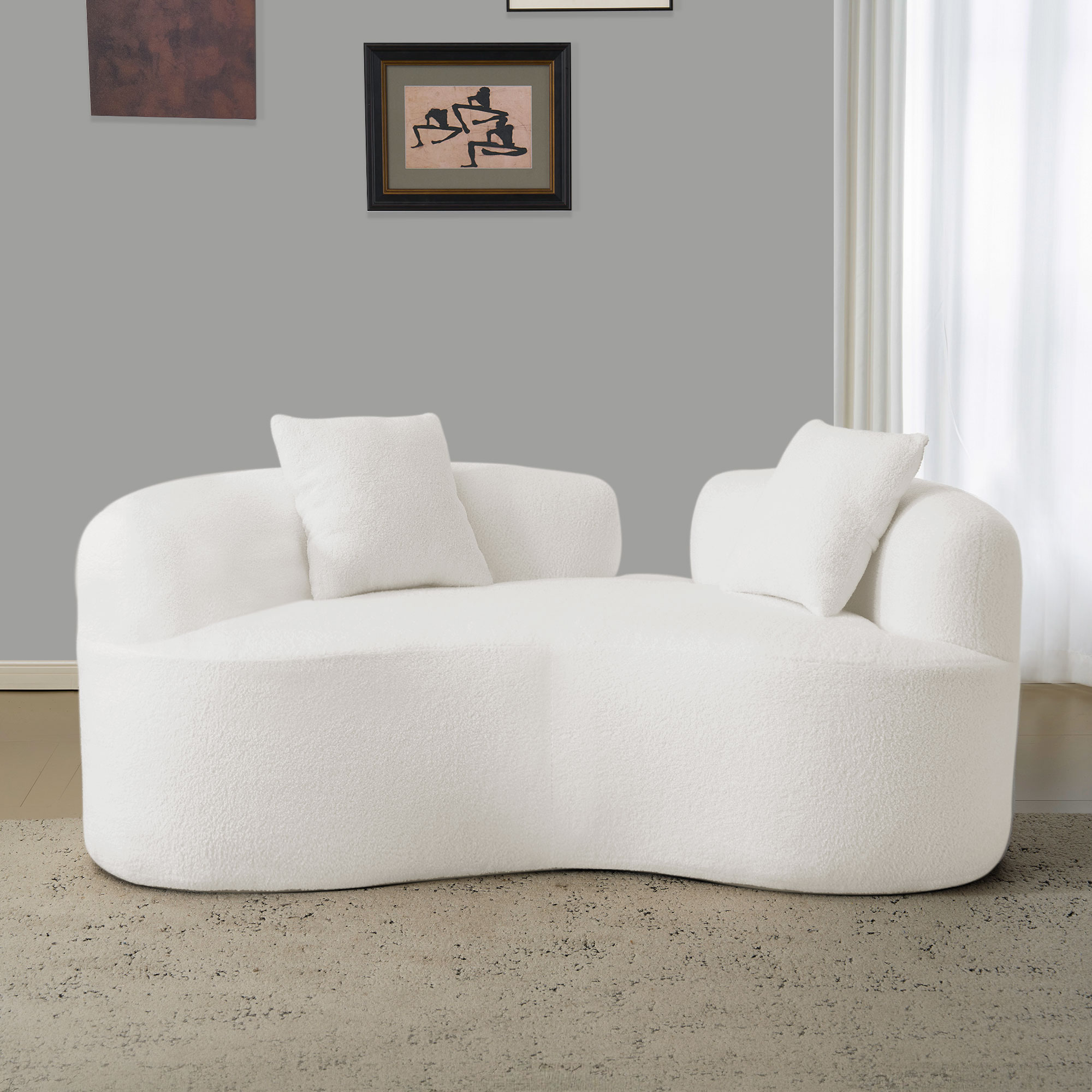 Foam+Spring White Outdoor Seating -  - Perfect for Patio, Lawn, Poolside & Garden