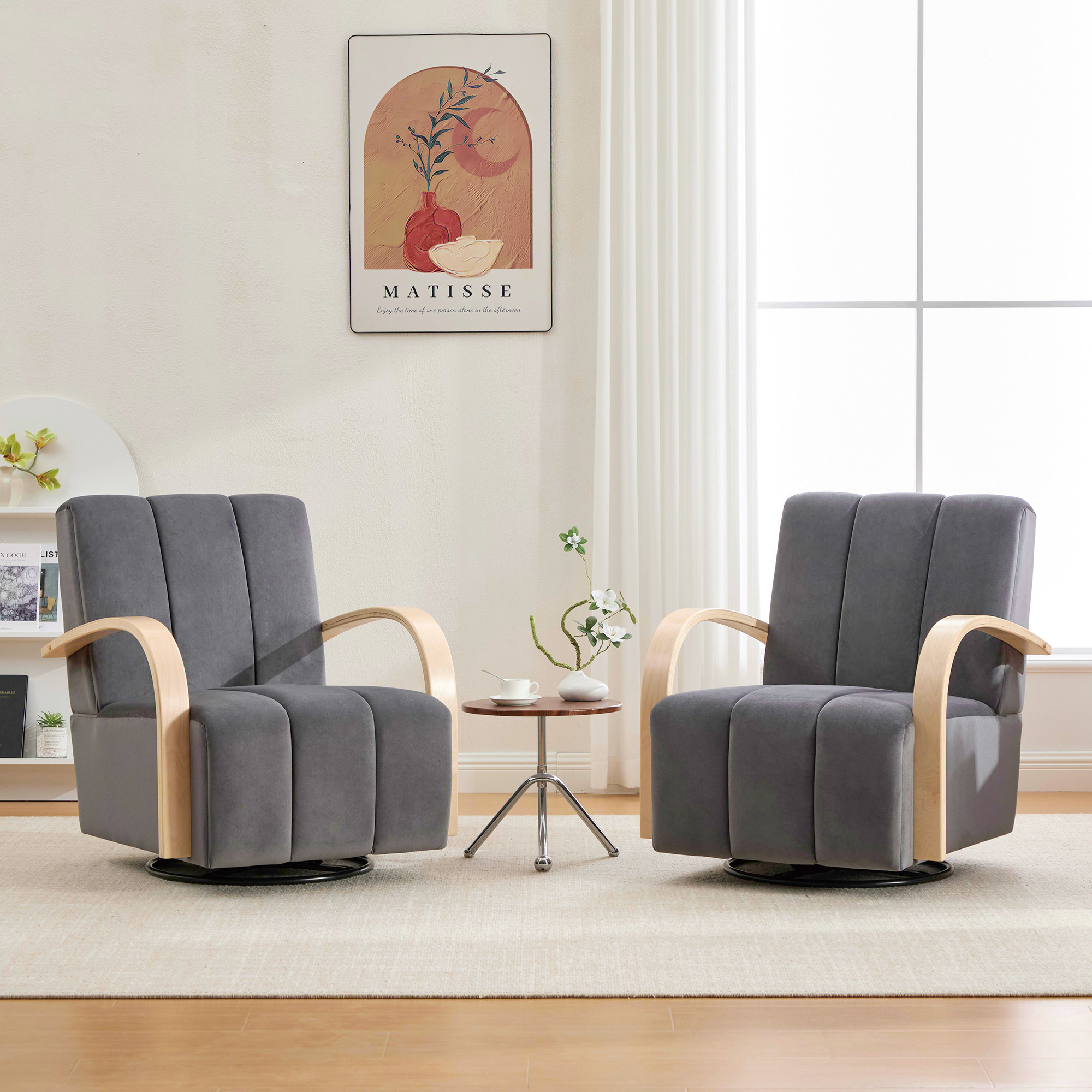 Velvet Charcoal Outdoor Chair -  - Perfect for Patio, Lawn, Poolside & Garden