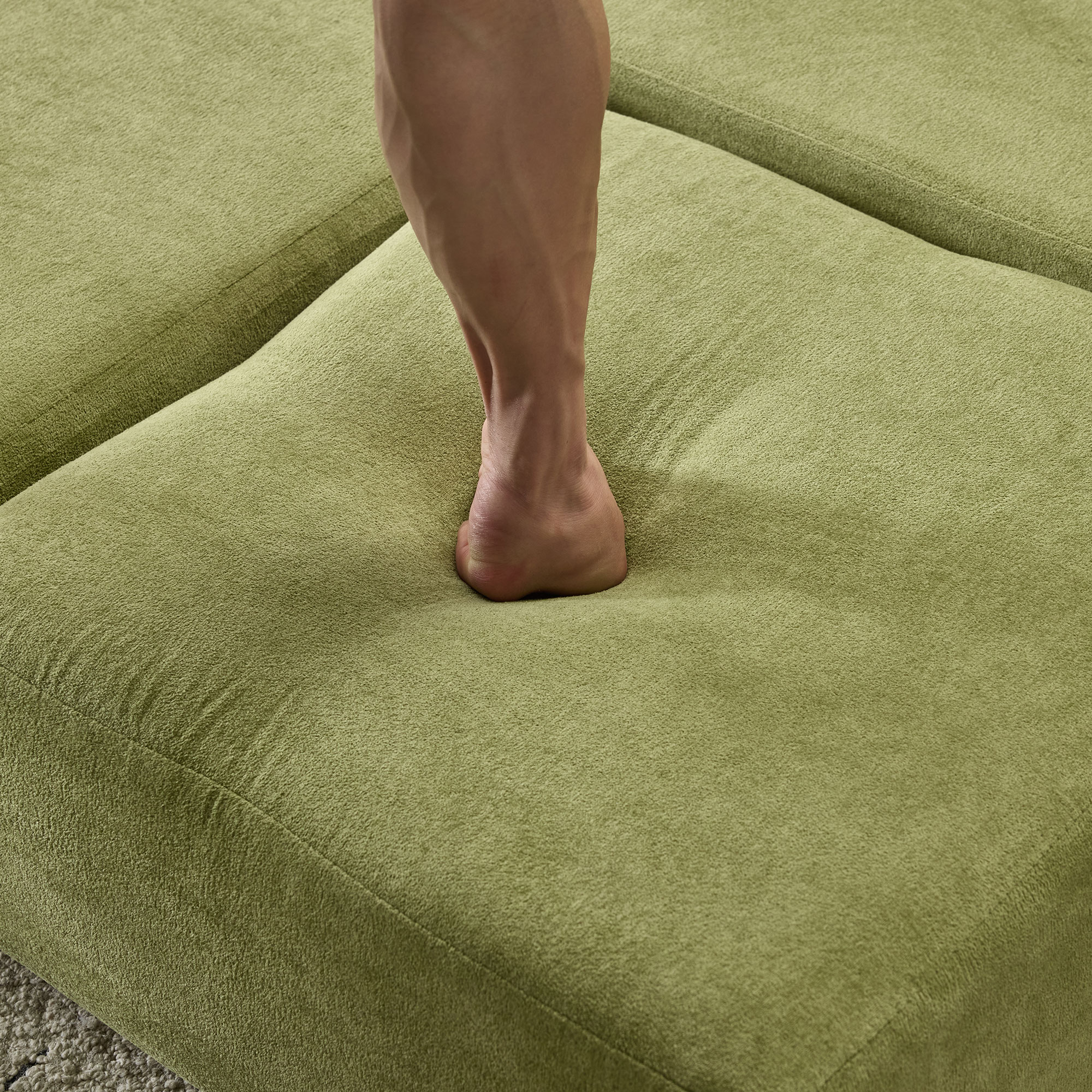 Modular Foam Green Sofa - Adjustable Recline - Perfect for Patio, Lawn, Poolside & Garden