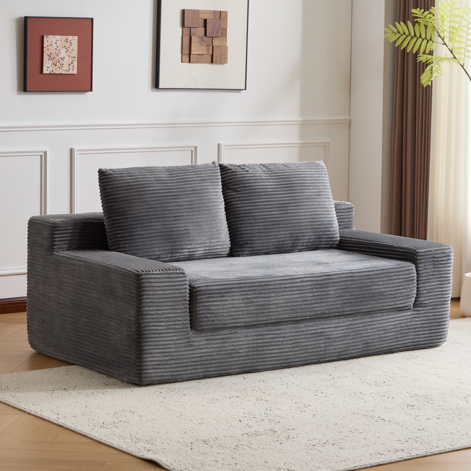 Chaise Lounge Cushion - Standard Size , DARK GREY - Water-Resistant Fabric with Foam Padding, Replacement Cushion for Outdoor Patio Furniture