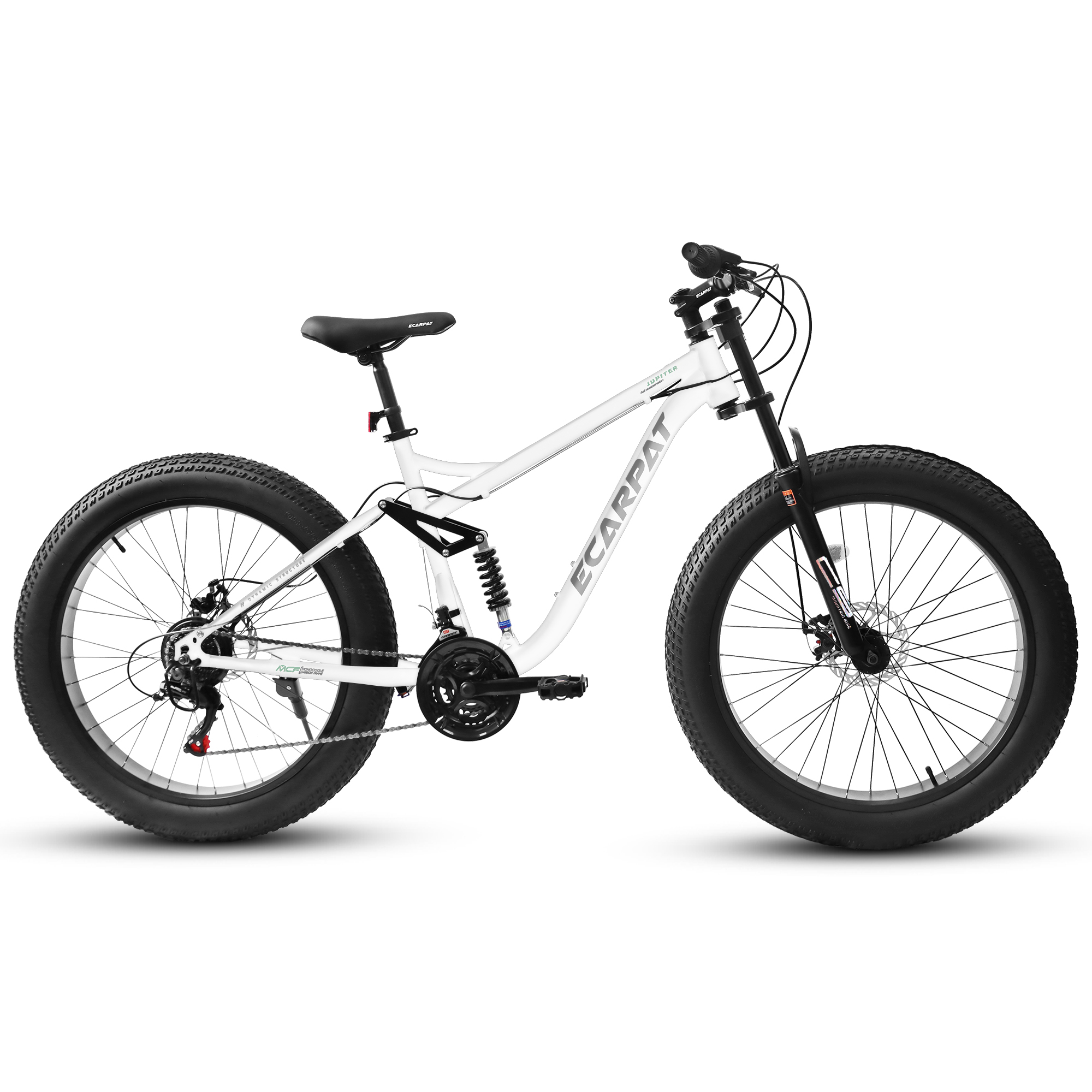 A26309 26 inch Mountain Bike,Full-Suspension 21 Speeds Drivetrain with Disc-Brake MTB Bicycle, 26*4