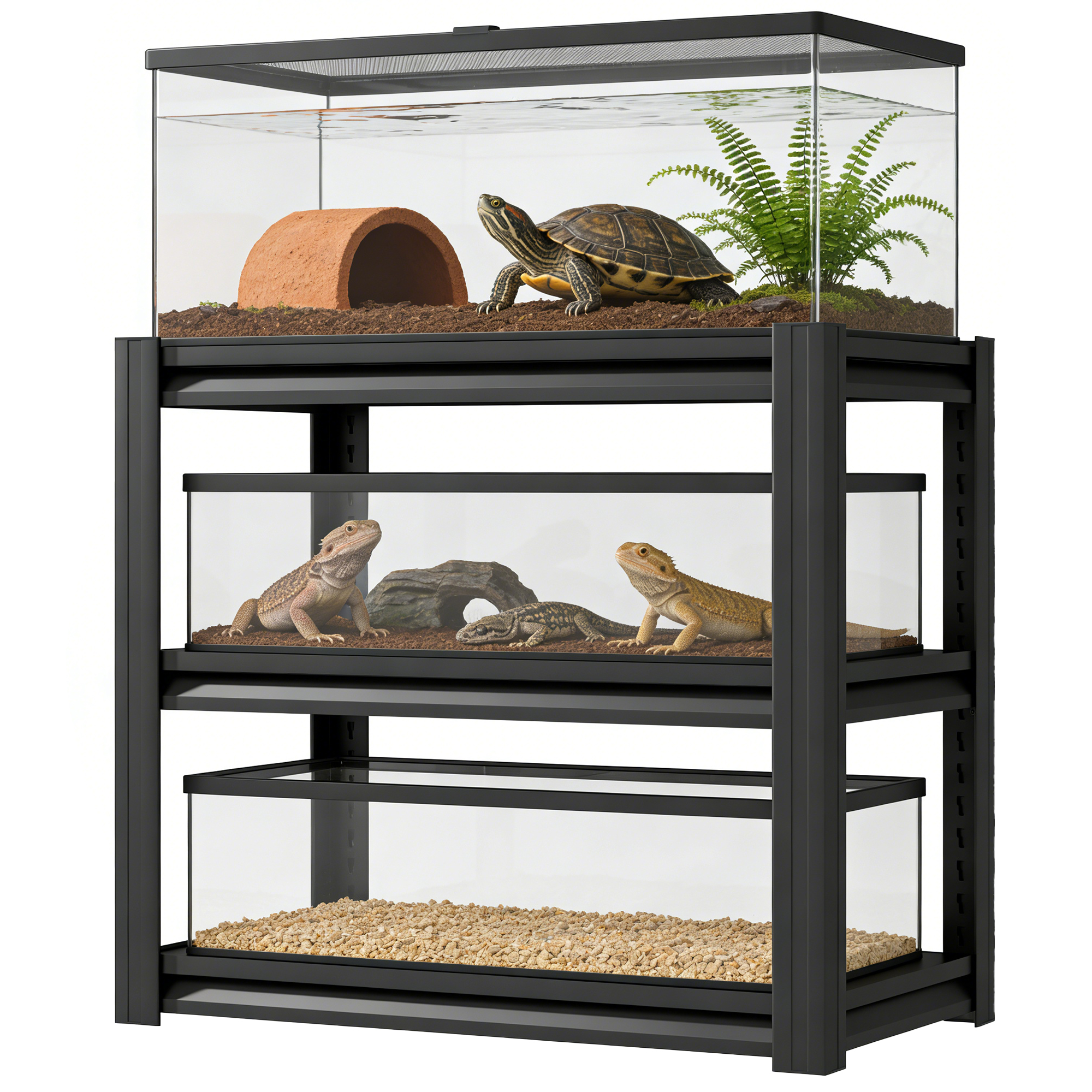 20-30 Gallon Fish Tank Stand - Metal Aquarium Stand, 34 