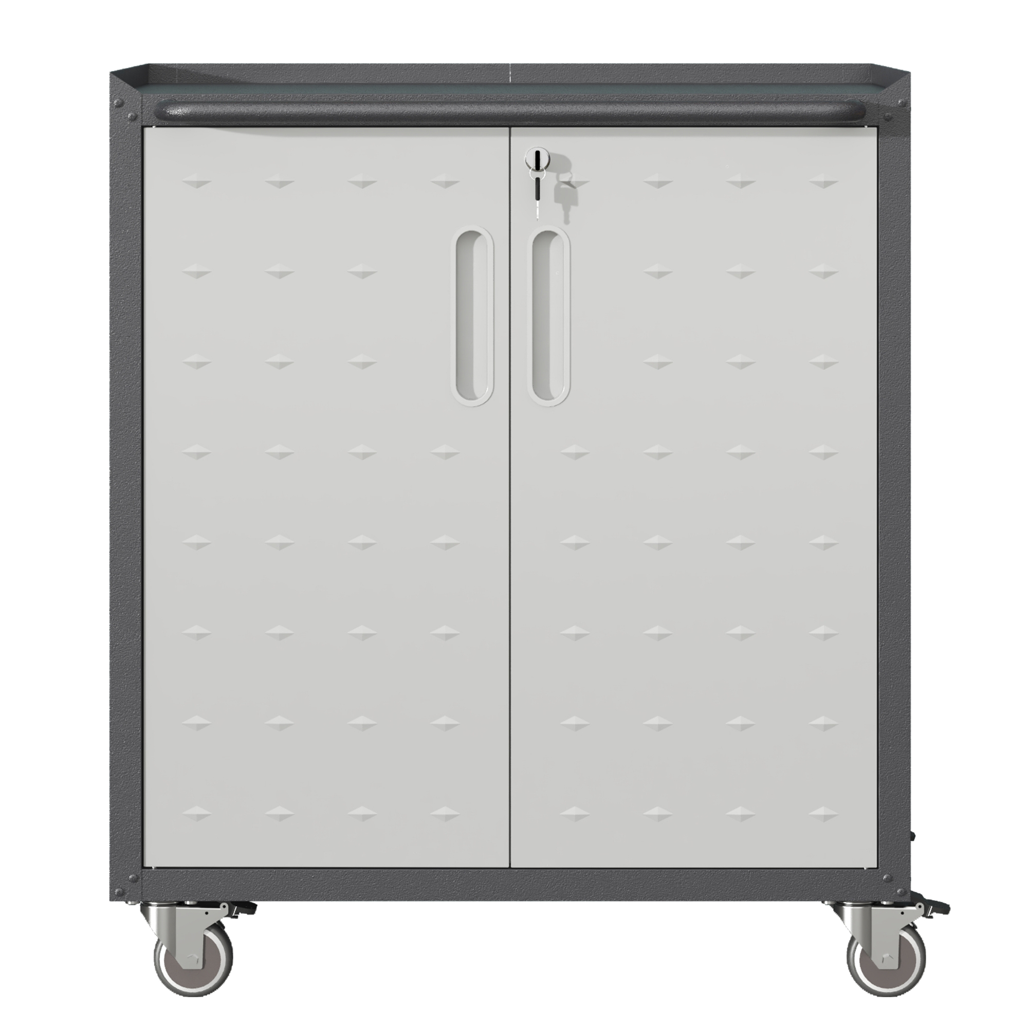 Heavy-Duty Metal Garage Storage Cabinet with Wheels - Sturdy and Durable Tool Storage Cabinet for Garage, Office, and Home Organizer Solutions