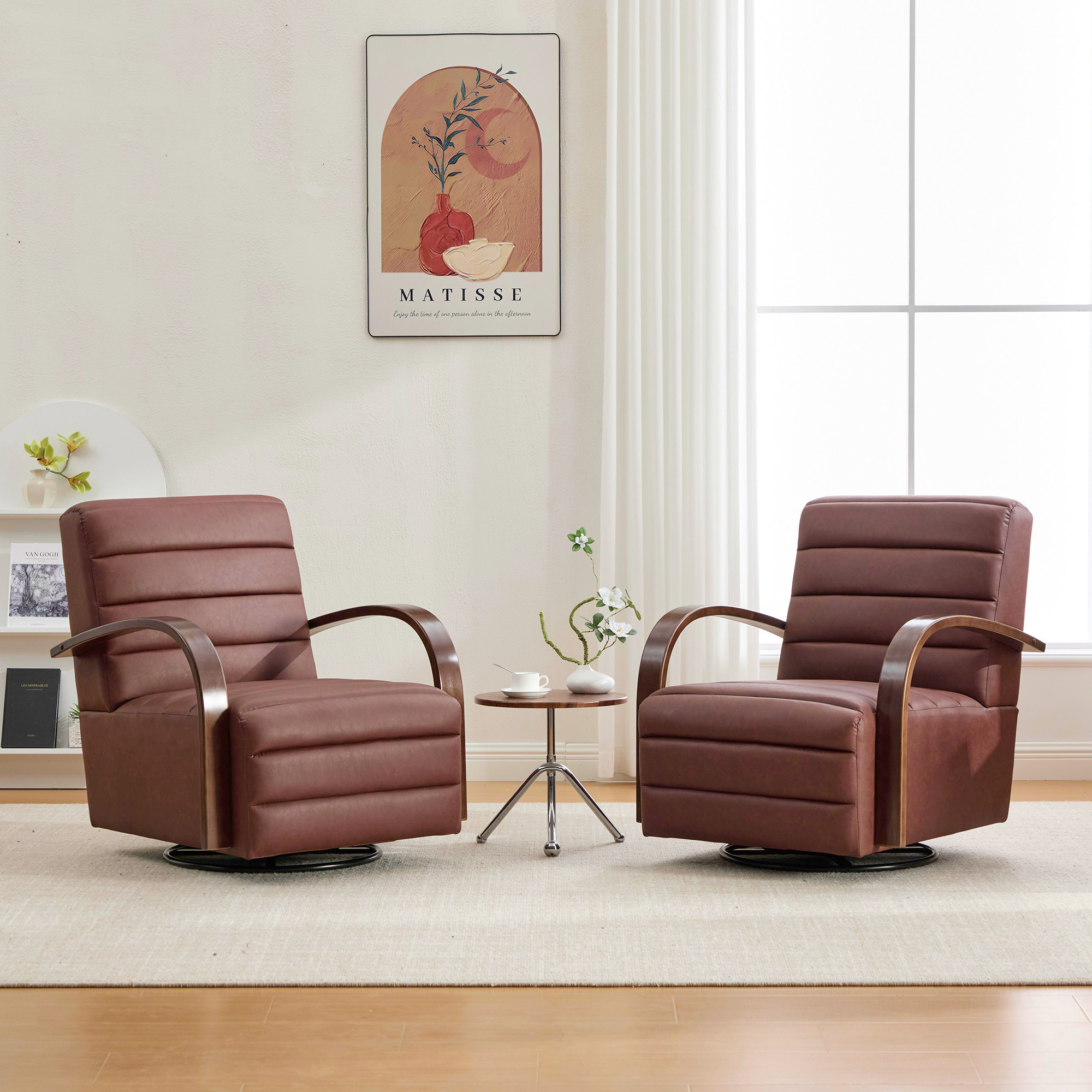 PU Brown Outdoor Chair -  - Perfect for Patio, Lawn, Poolside & Garden