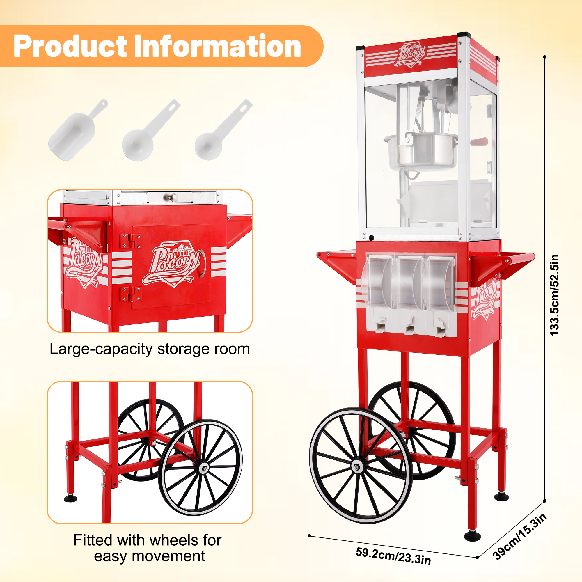 12oz popcorn machine,candy dispenser popcorn maker,suitable for family gatherings & parties.