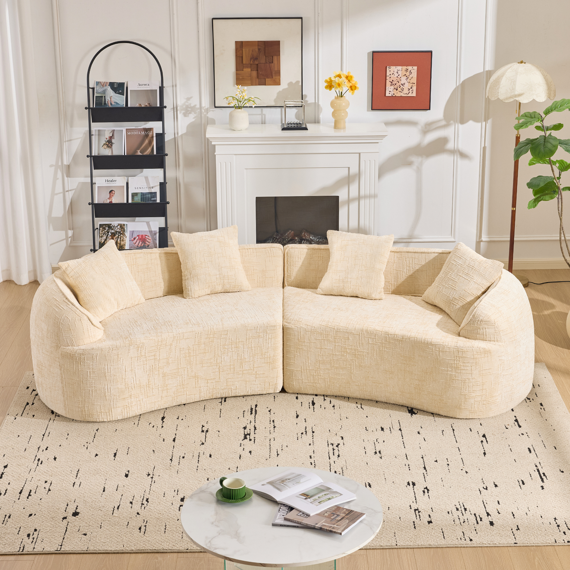 Foam+Spring Beige Outdoor Seating -  - Perfect for Patio, Lawn, Poolside & Garden