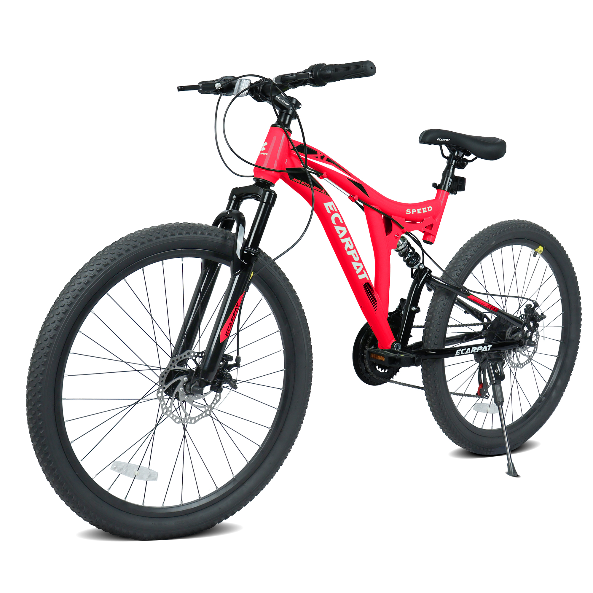 A26003 26 Inch Mountain Bike with 21-Speeds & Full Suspension Steel Frame, Alloy Rims, Disc Brakes For All Terrains, Men & Women, Multiple Colors
