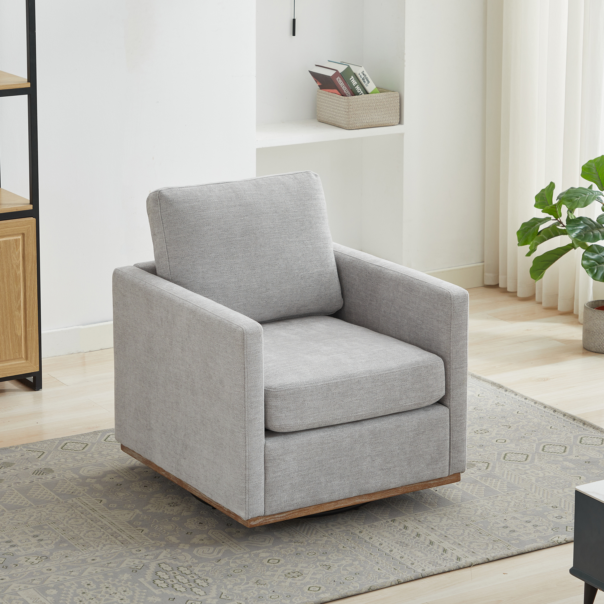 Chenille Light Gray Outdoor Chair -  - Perfect for Patio, Lawn, Poolside & Garden