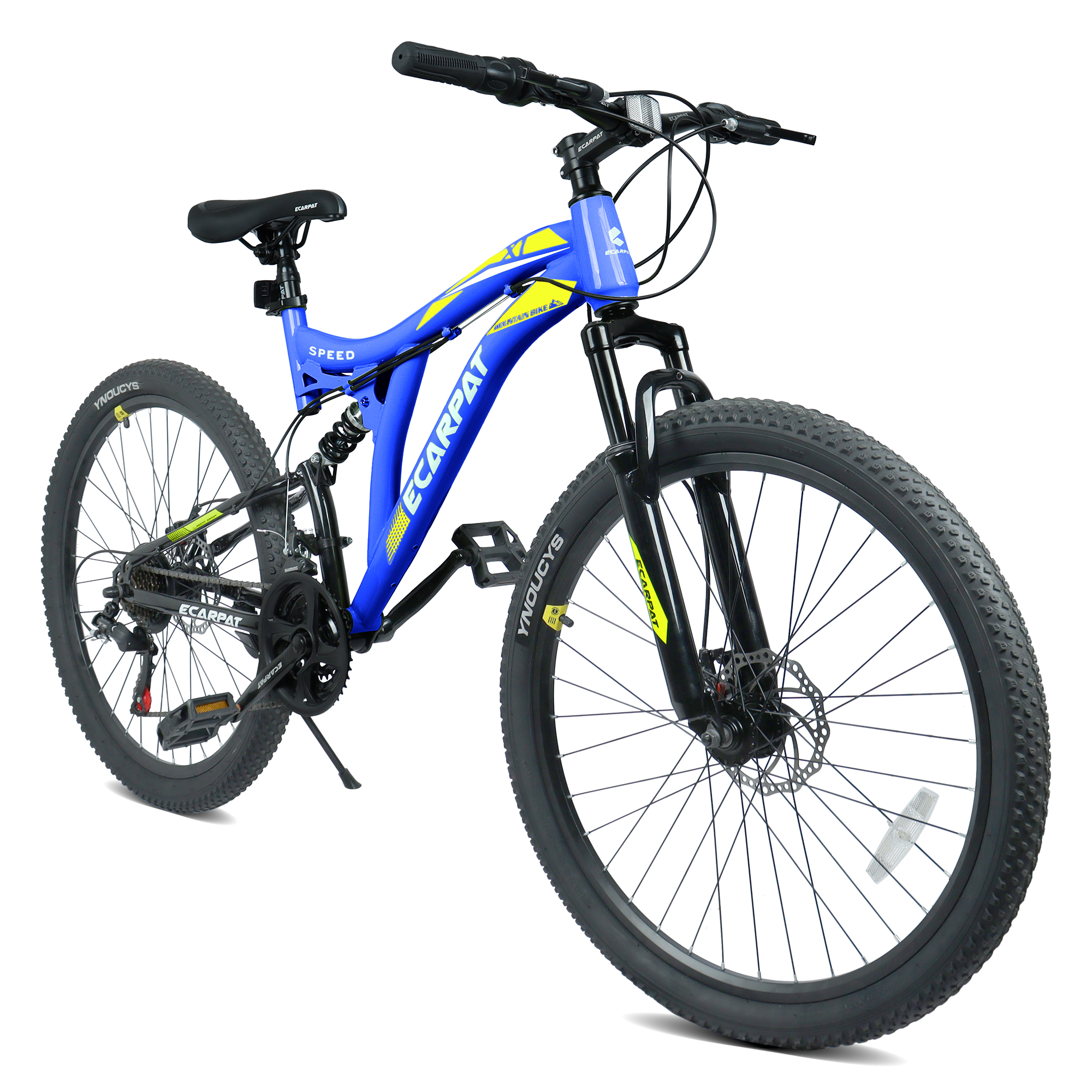 A26003 26 Inch Mountain Bike with 21-Speeds & Full Suspension Steel Frame, Alloy Rims, Disc Brakes For All Terrains, Men & Women, Multiple Colors