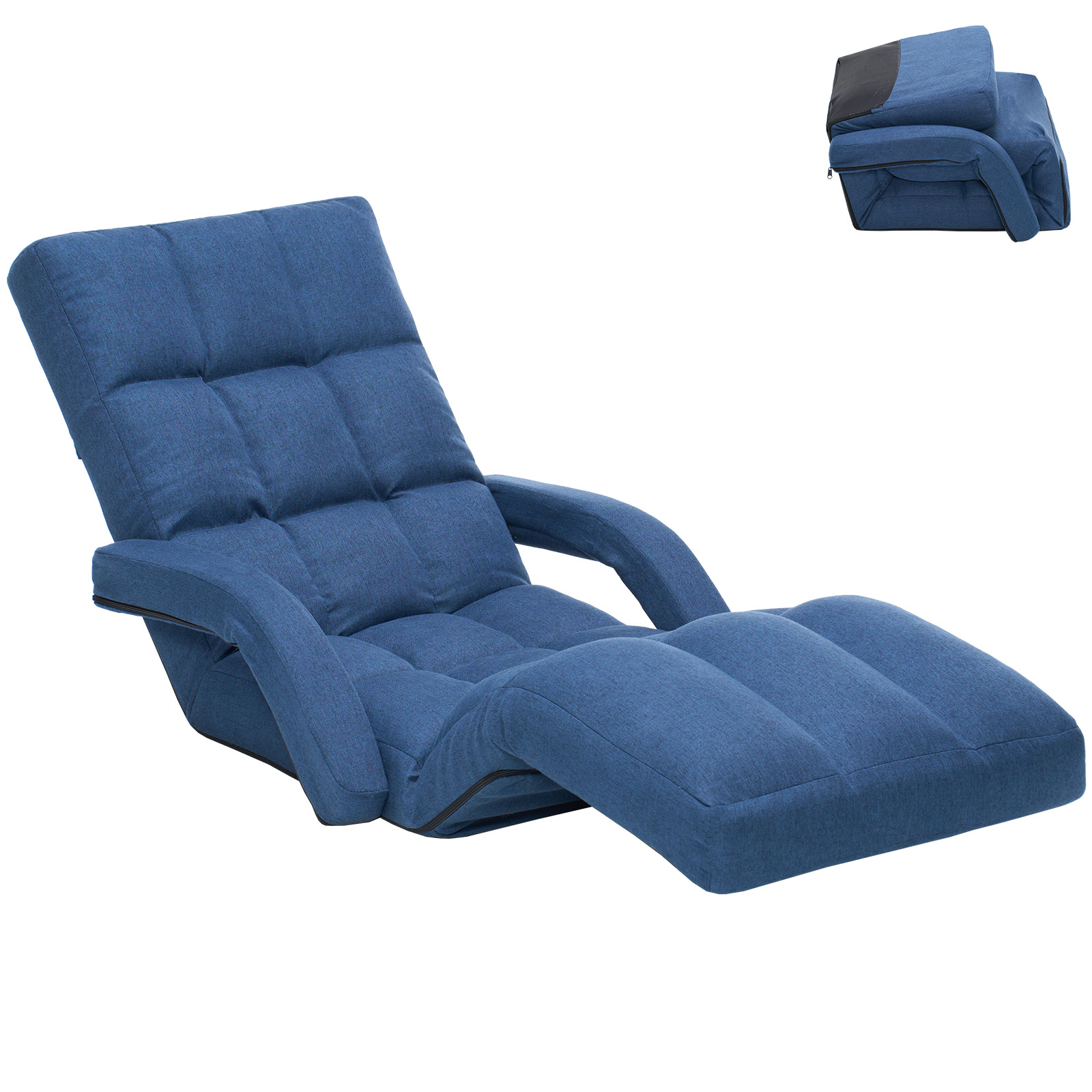 Adjustable Floor Gaming Chair for Adults, Blue