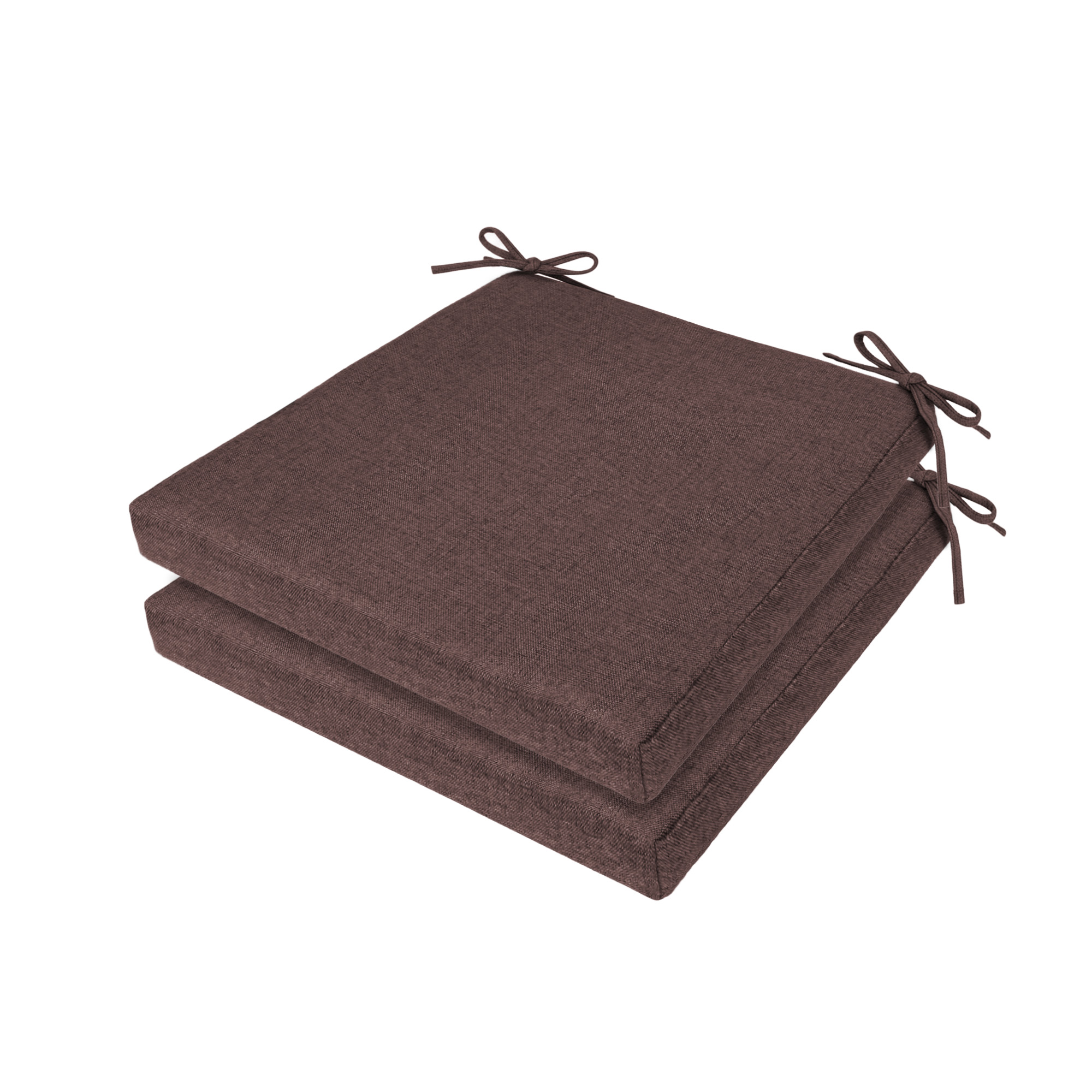 2pcs Chair Cushions for Dining Chairs,Indoor Square Seat Cushion for Folding Chair with Ties and Removable Washable Cover,Soft Memory Foam Kitchen Chair Pads 16