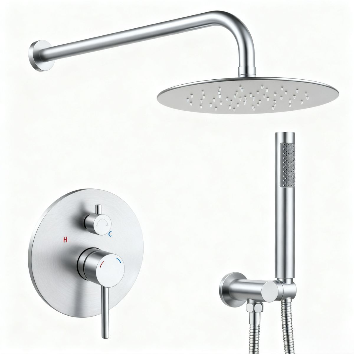 Shower System Shower Faucet Combo Set Wall Mounted with 10