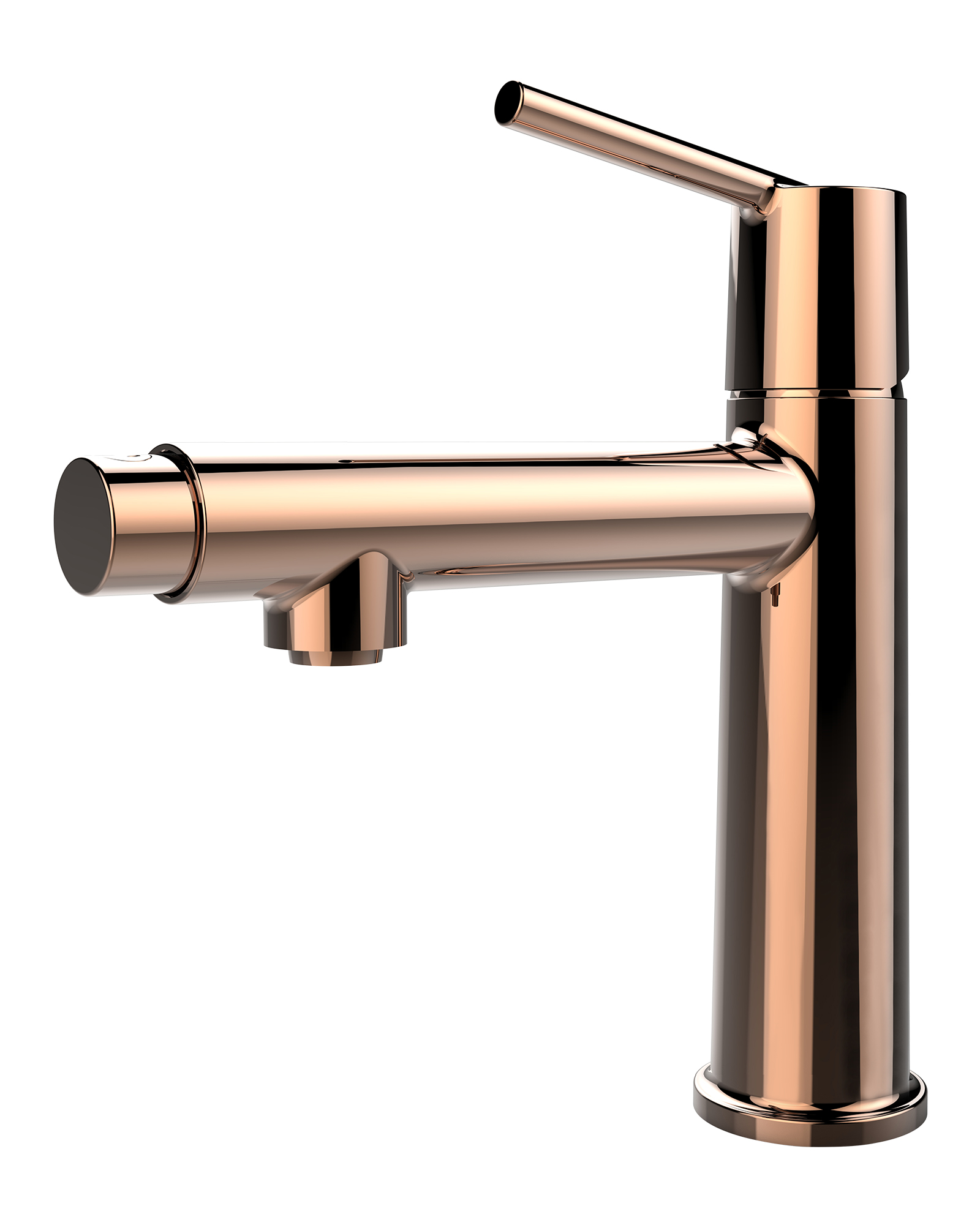 Rose Gold Single Handle Bathroom Faucet for 1 or 3 Holes ,Fountain and Flow Mode Two-in-one function,Deck Mount Laundry Vanity Sink Faucet with Two 9/16