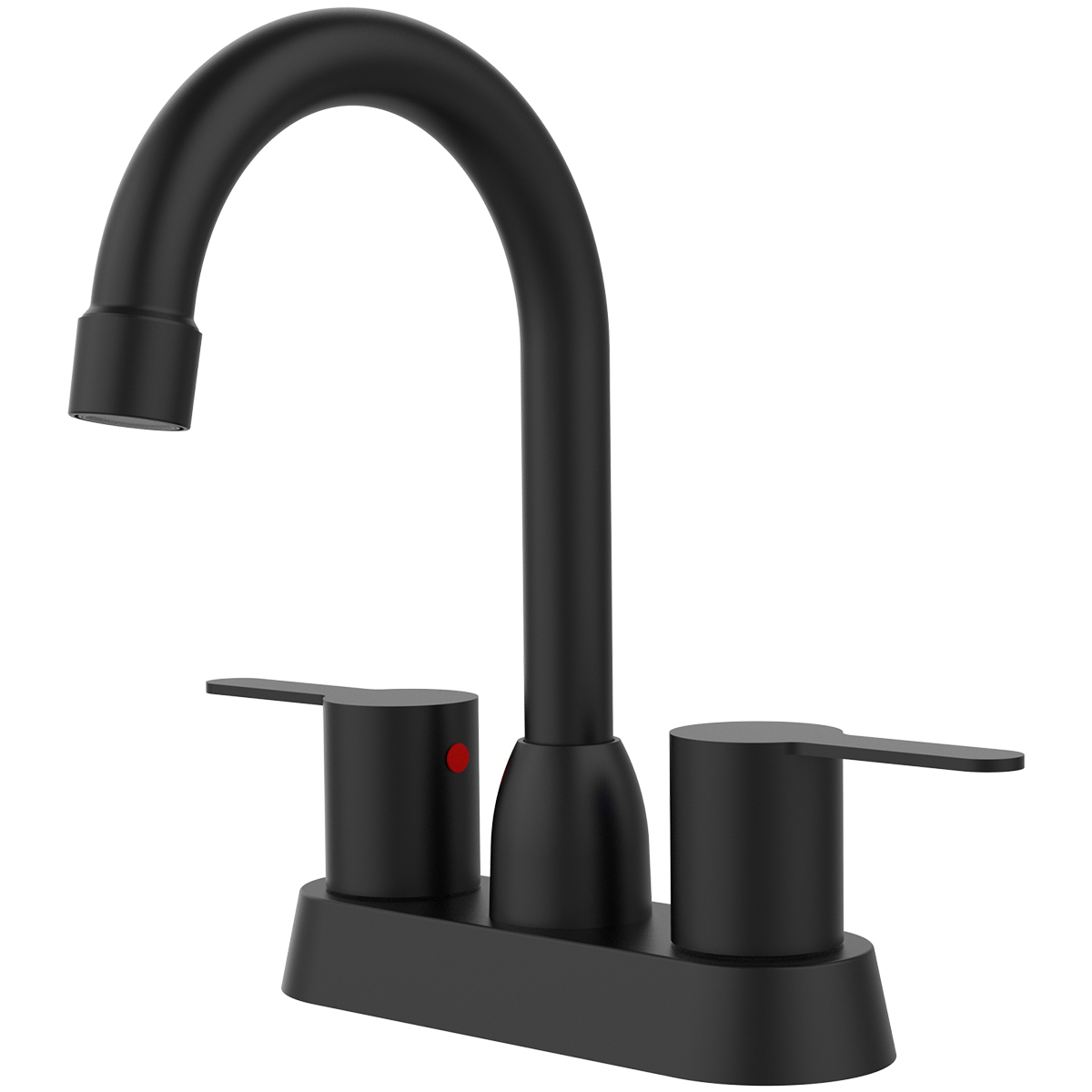 2 Handles Matte Black Faucet, Brushed Nickel Centerset RV Bathroom Faucets for 2/3 Hole