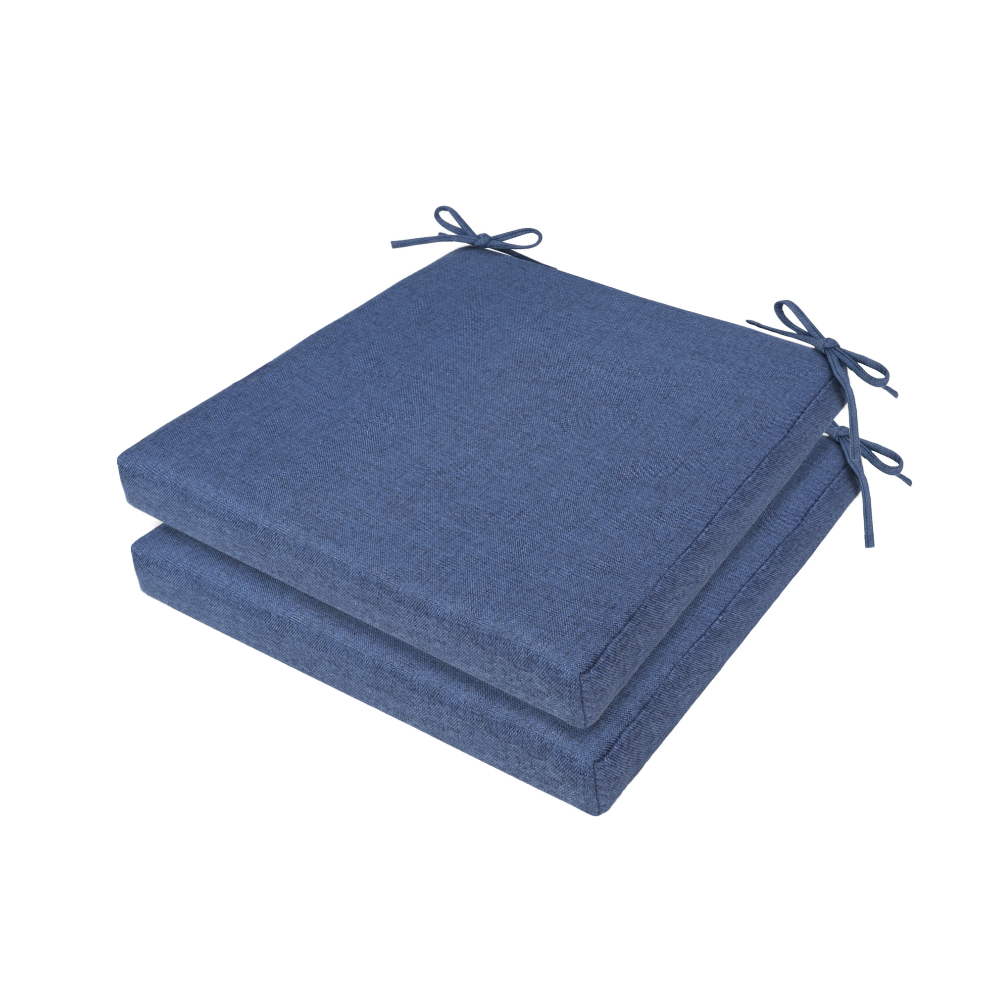 2pcs Chair Cushions for Dining Chairs,Indoor Square Seat Cushion for Folding Chair with Ties and Removable Washable Cover,Soft Memory Foam Kitchen Chair Pads 16