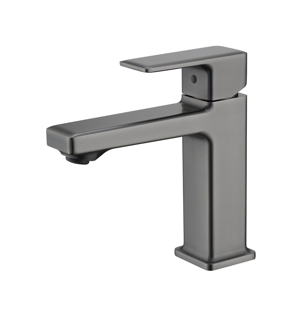 Gun Gray Single Hole Bathroom Faucet,Laundry Vanity Sink Faucet with Two 9/16