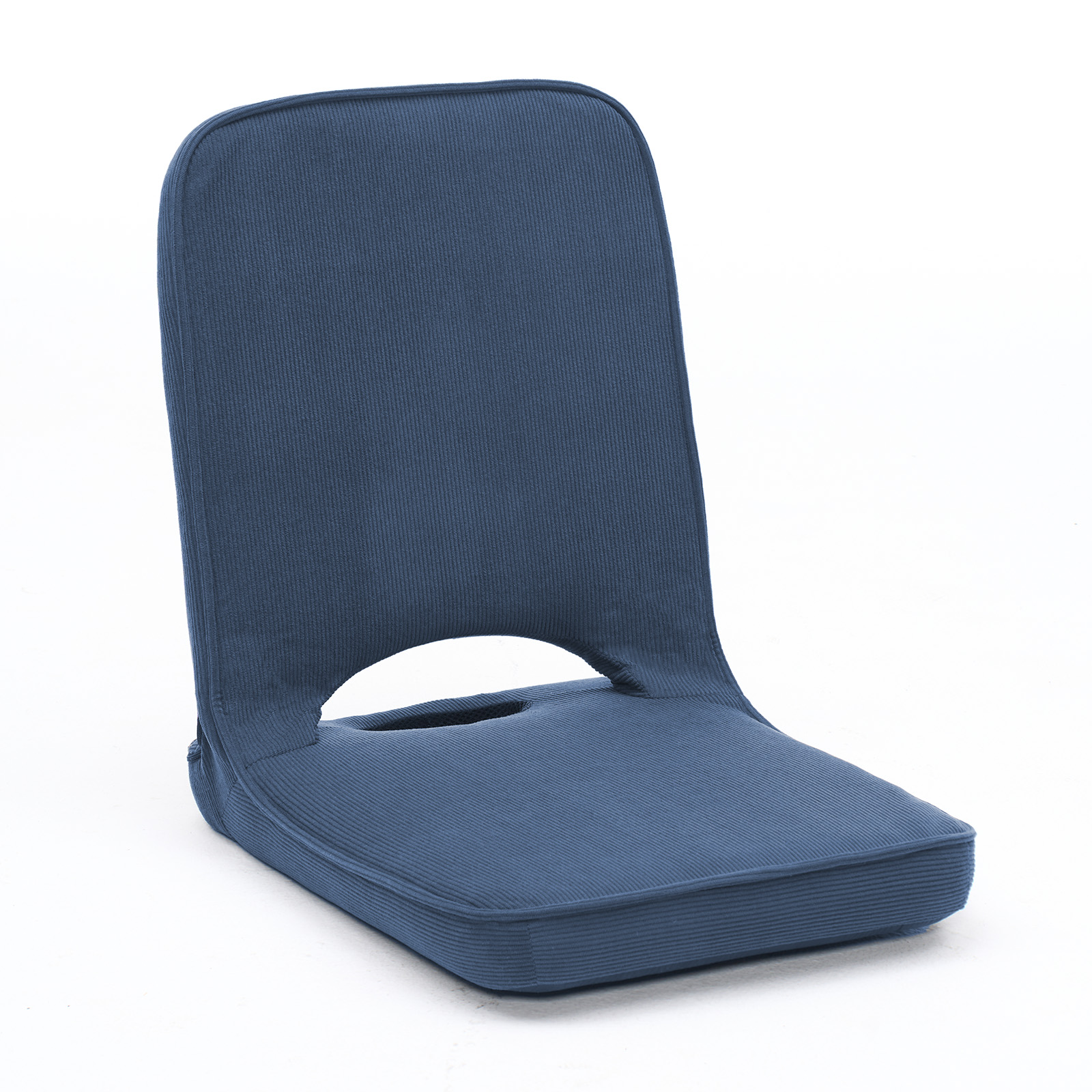 Floor Chair with Adjustable Back Support, Foldable Padded Gaming Floor Seat for Adults & Kids, Multi-Position Meditation Chair with Corduroy Cover for Reading, Gaming & Watching TV (Grey)