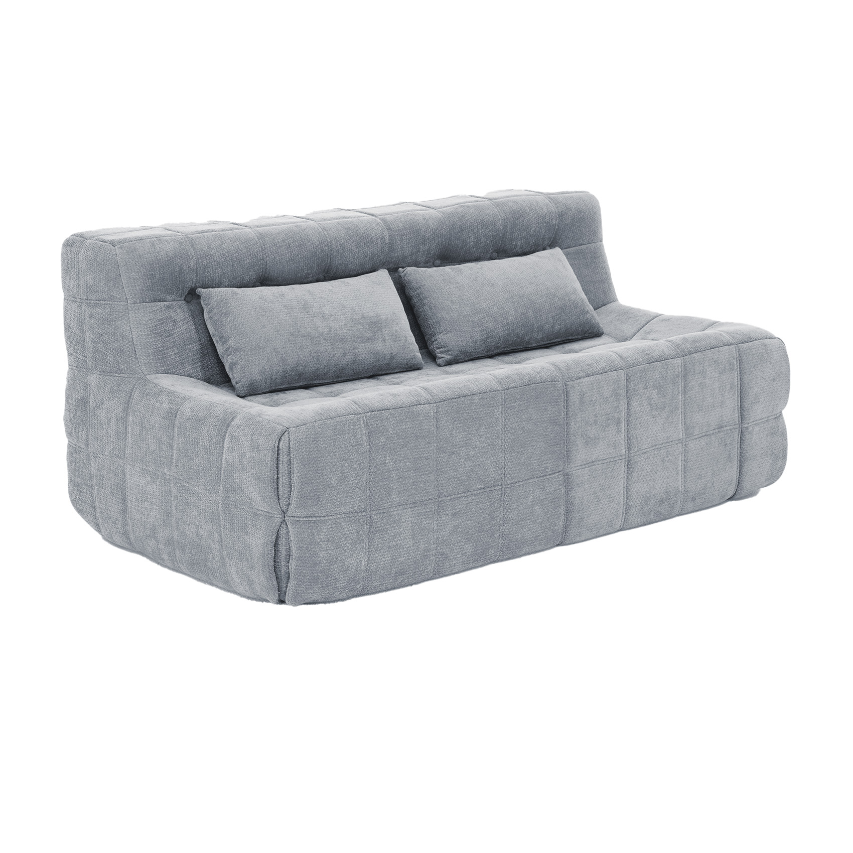 Single Floor Sofa Chair, Boneless Sofa Cloud Couch, Chenille Modular Accent Chair with High Resilience Sponge for Living Room Bedroom No Assembly Required Grey | Bonless sofa