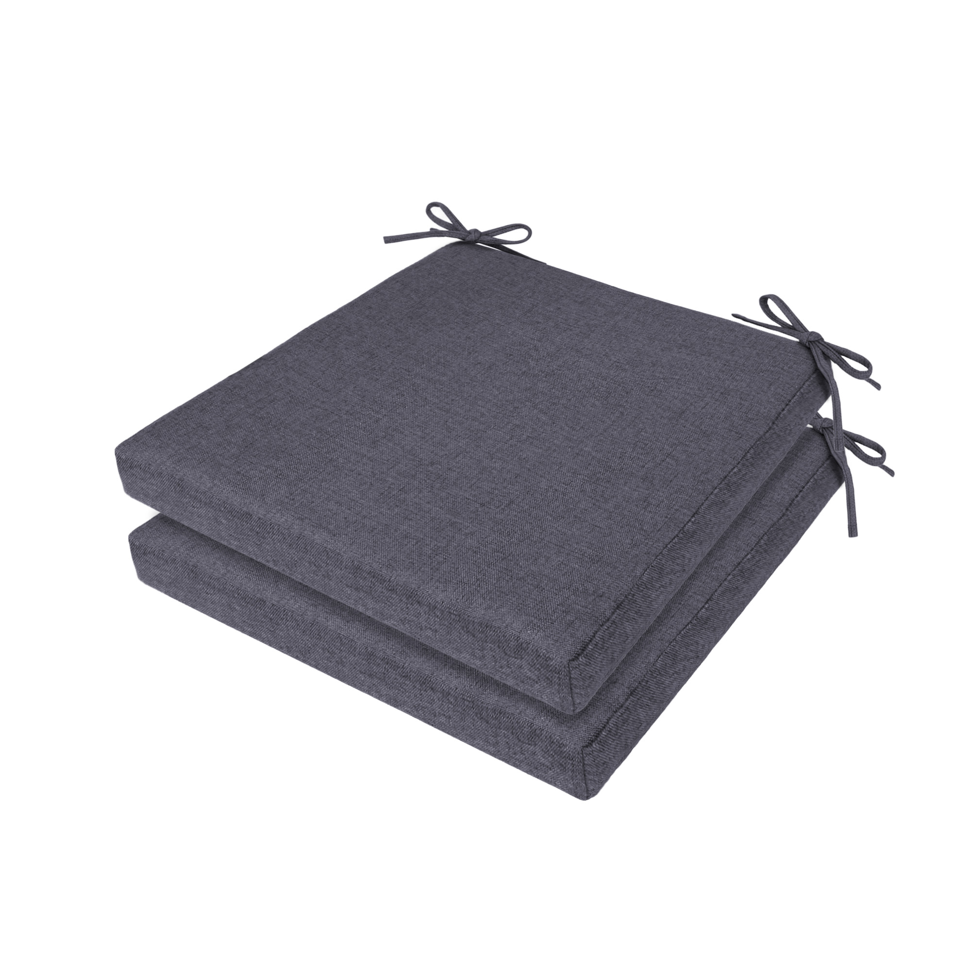 2pcs Chair Cushions for Dining Chairs,Indoor Square Seat Cushion for Folding Chair with Ties and Removable Washable Cover,Soft Memory Foam Kitchen Chair Pads 16