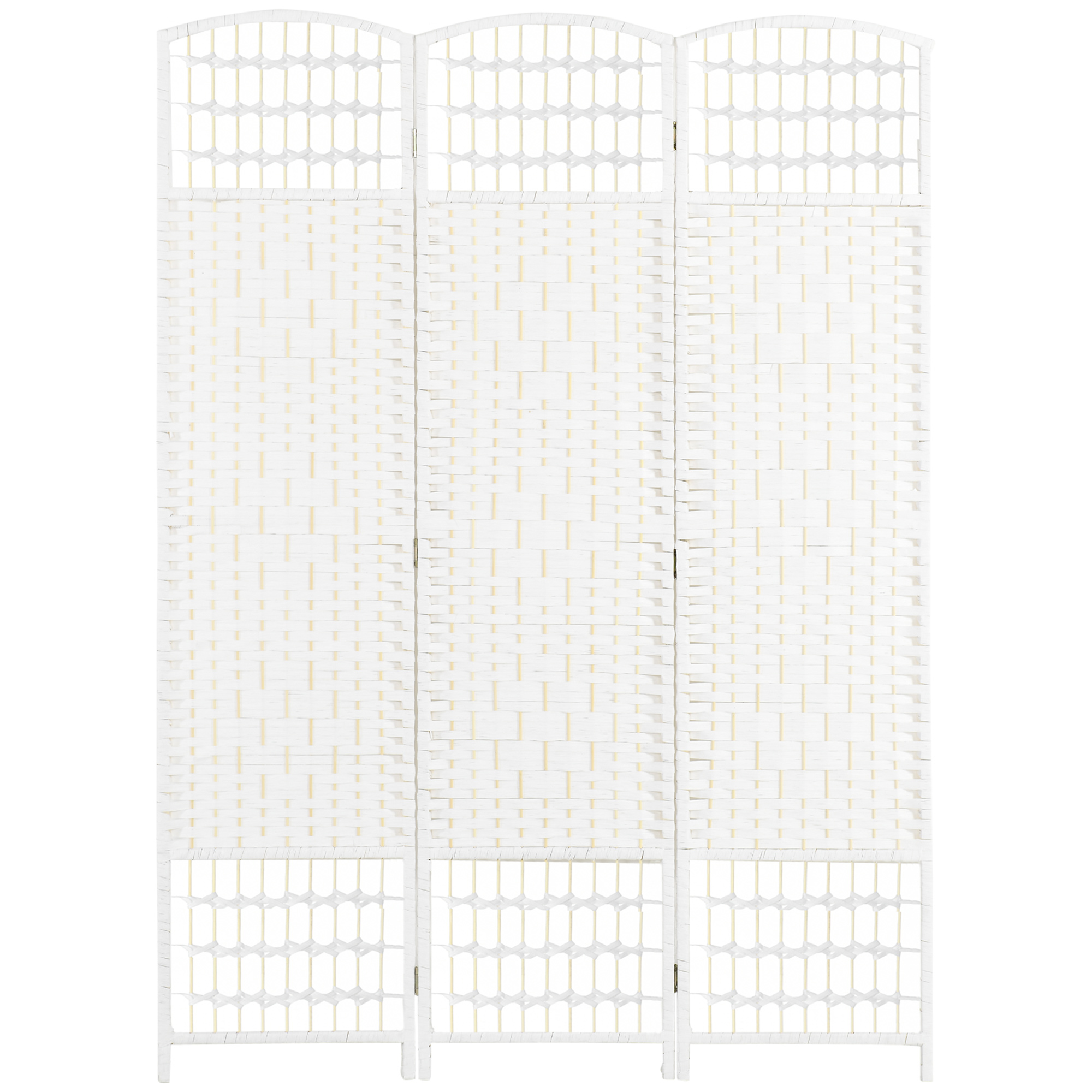 3 Panel Folding Room Divider, Privacy Screen, Paravent Partition Separator for Living Room, Bedroom, White (Drop Shipping Only, Not for Amazon)