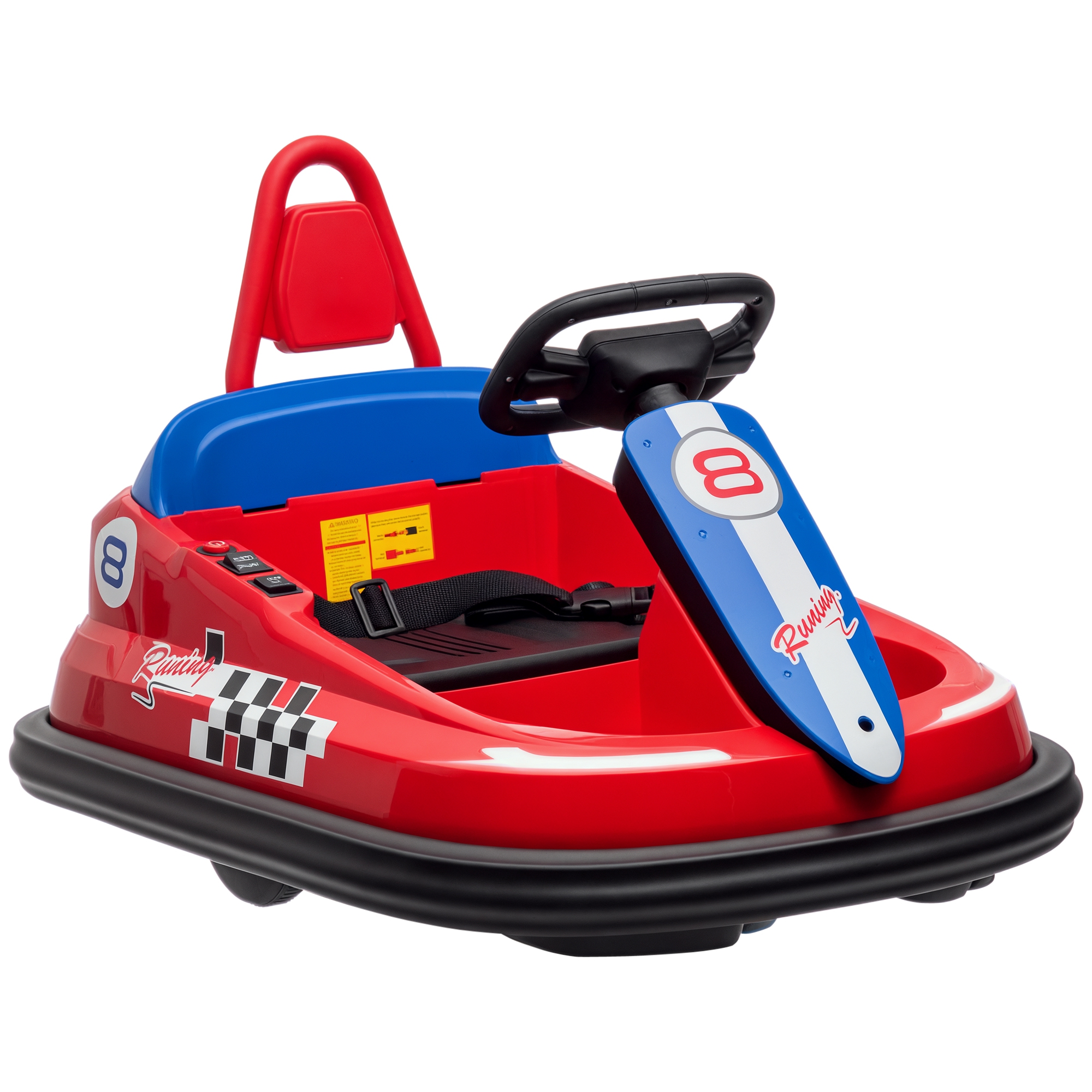 Bumper Car for Kids, 360° Rotation 6V Electric Ride On Bumper, Red (Drop Shipping Only, Not for Amazon)