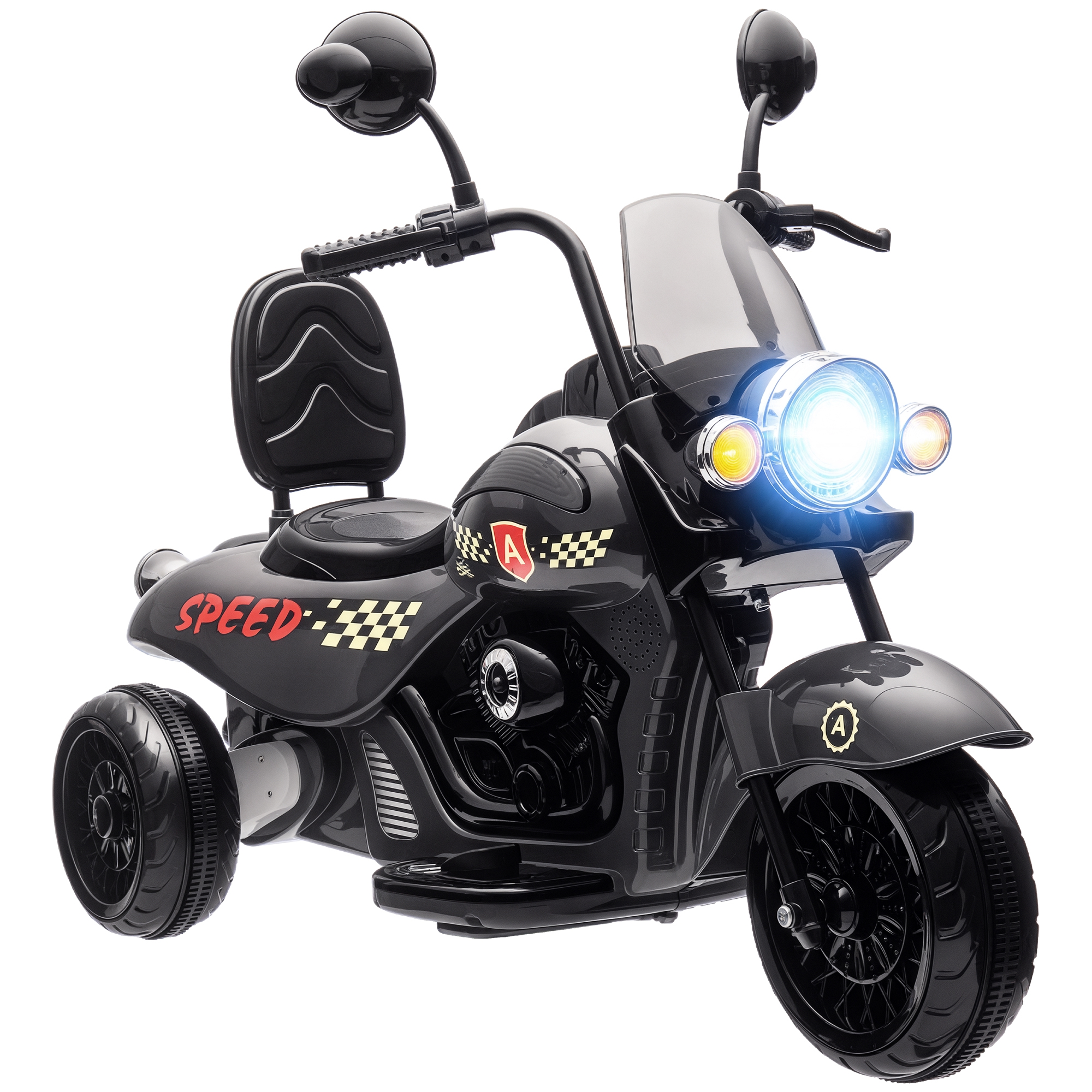 6V 3 Wheel Electric Motorcycle for Kids, Battery Powered Motorbike w/ Headlights, Music, Forward & Reverse, Pink (Drop Shipping Only, Not for Amazon)
