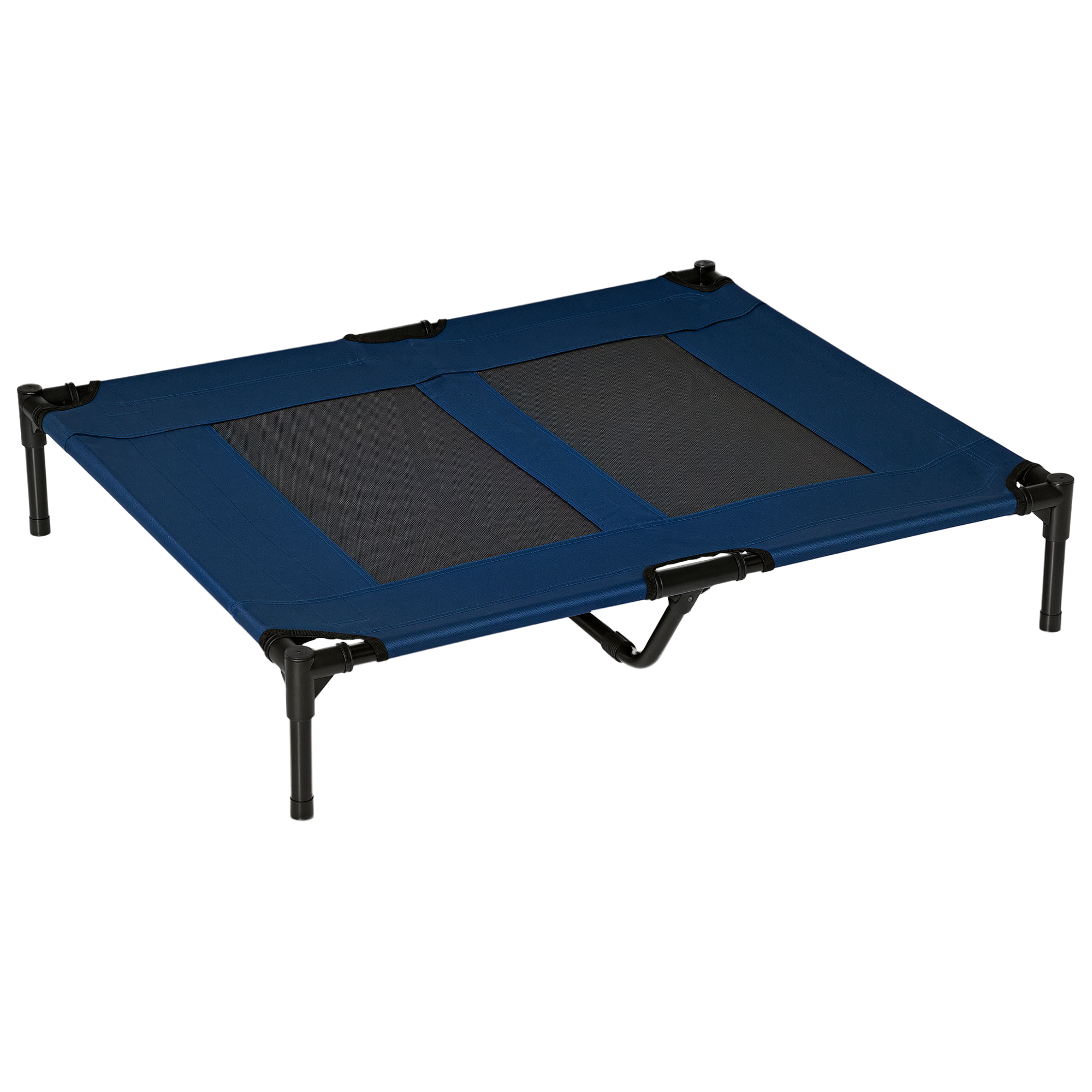 Raised Dog Bed Cat Elevated Lifted Puppy Pet Elevated Cot Portable Camping Basket – Blue (Large) (Drop Shipping Only, Not for Amazon)