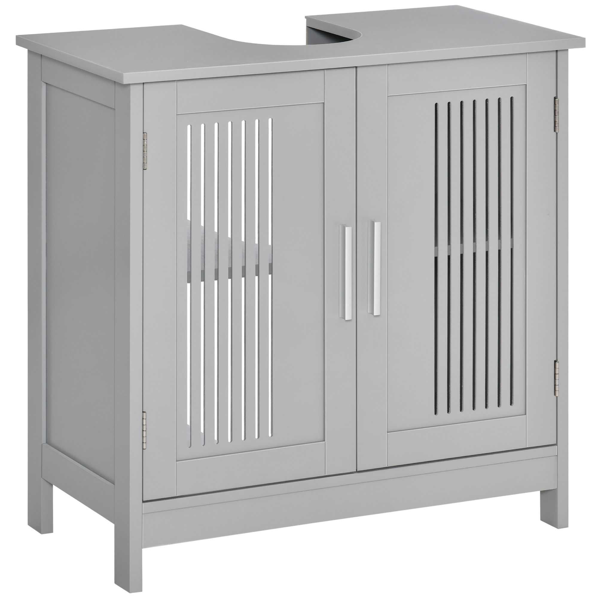 Under Sink Pedestal Storage Bathroom Cabinet, Grey White (Drop Shipping Only, Not for Amazon)