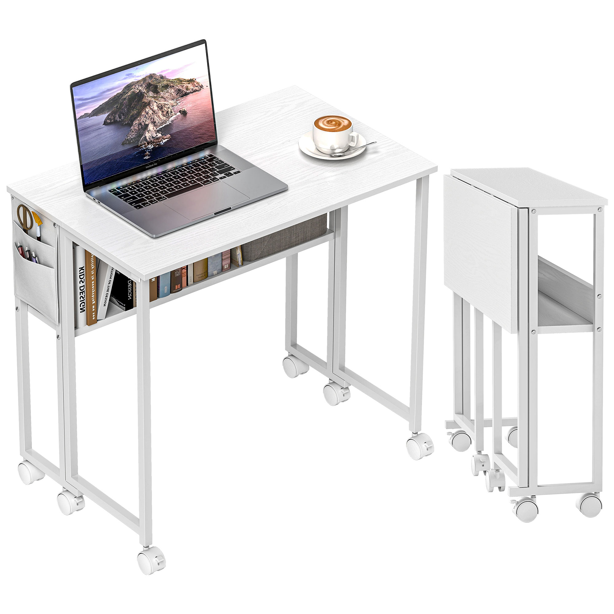 80 cm Drop Leaf Writing Work Desk - Black (Drop Shipping Only, Not for Amazon)