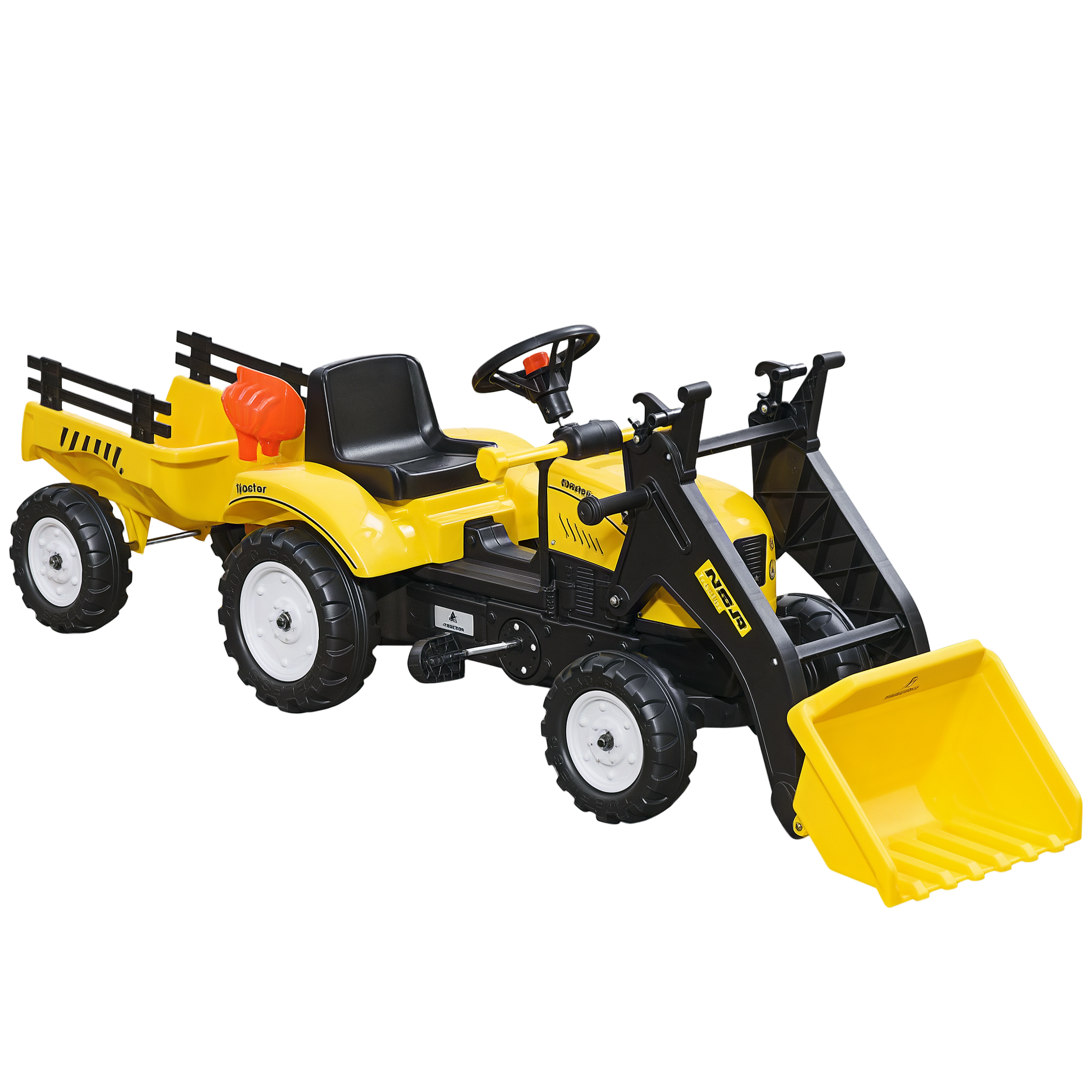 Kids Pedal Go Kart Excavator-Yellow (Drop Shipping Only, Not for Amazon)