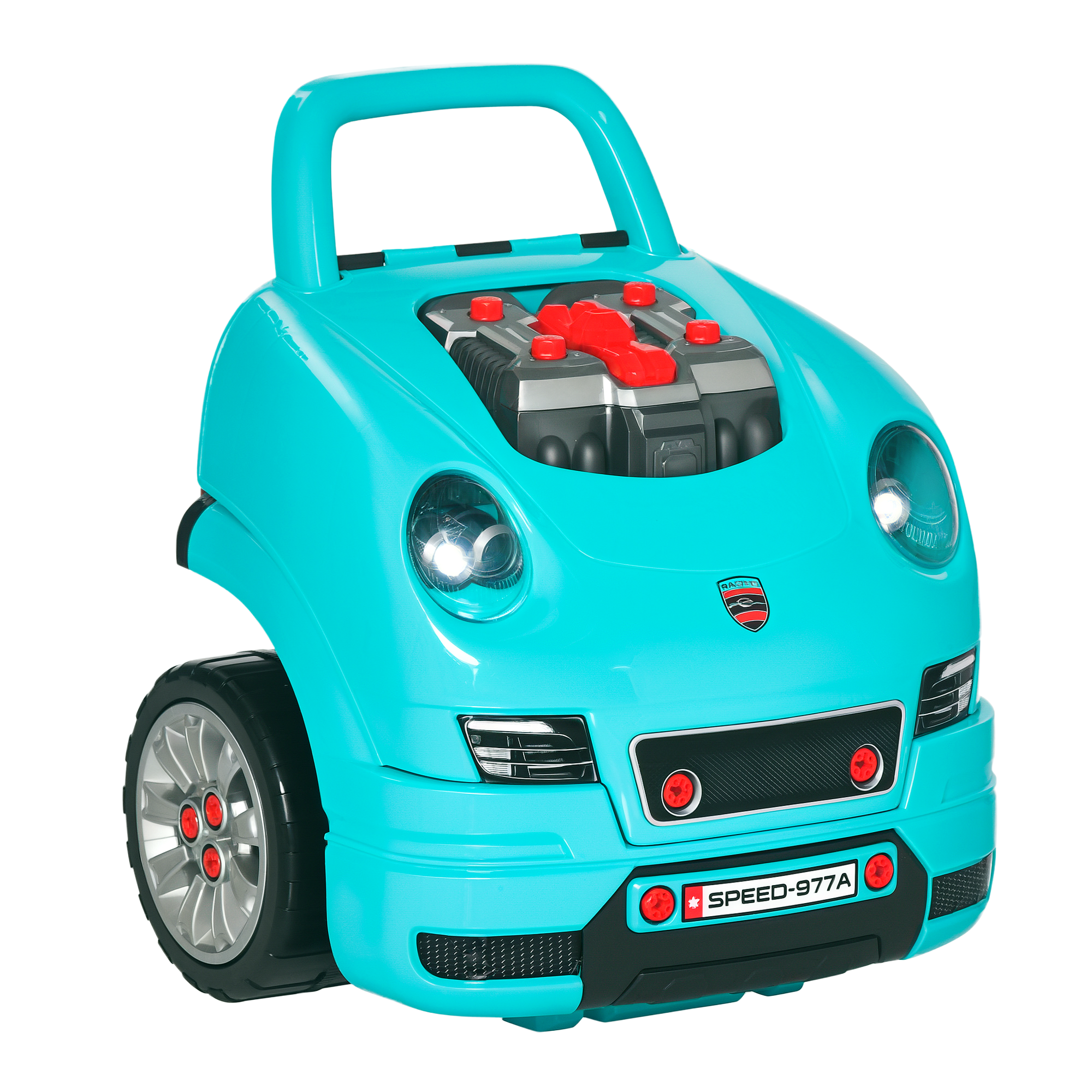 Kids Truck Engine Toy Set, with Horn, Light, Car Key, for Ages 3-5 Years - Teal (Drop Shipping Only, Not for Amazon)