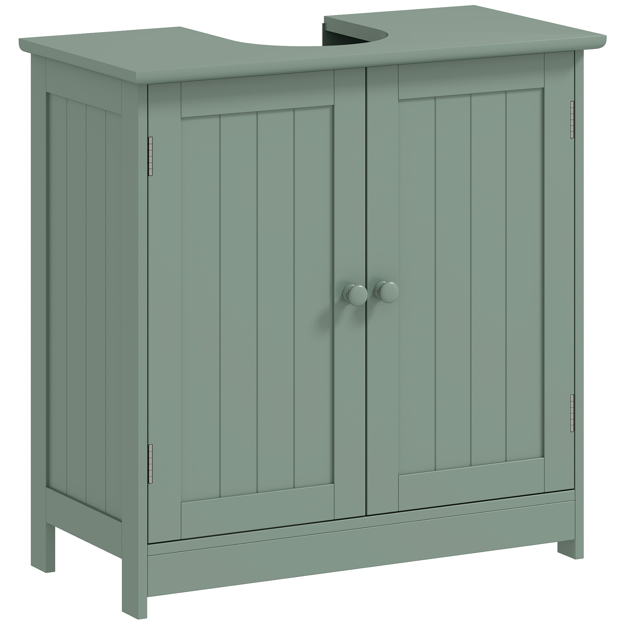 Bathroom Vanity Cabinet, Under Sink Bathroom Cabinet with 2 Doors and Adjustable Shelf, Light Gray (Drop Shipping Only, Not for Amazon)