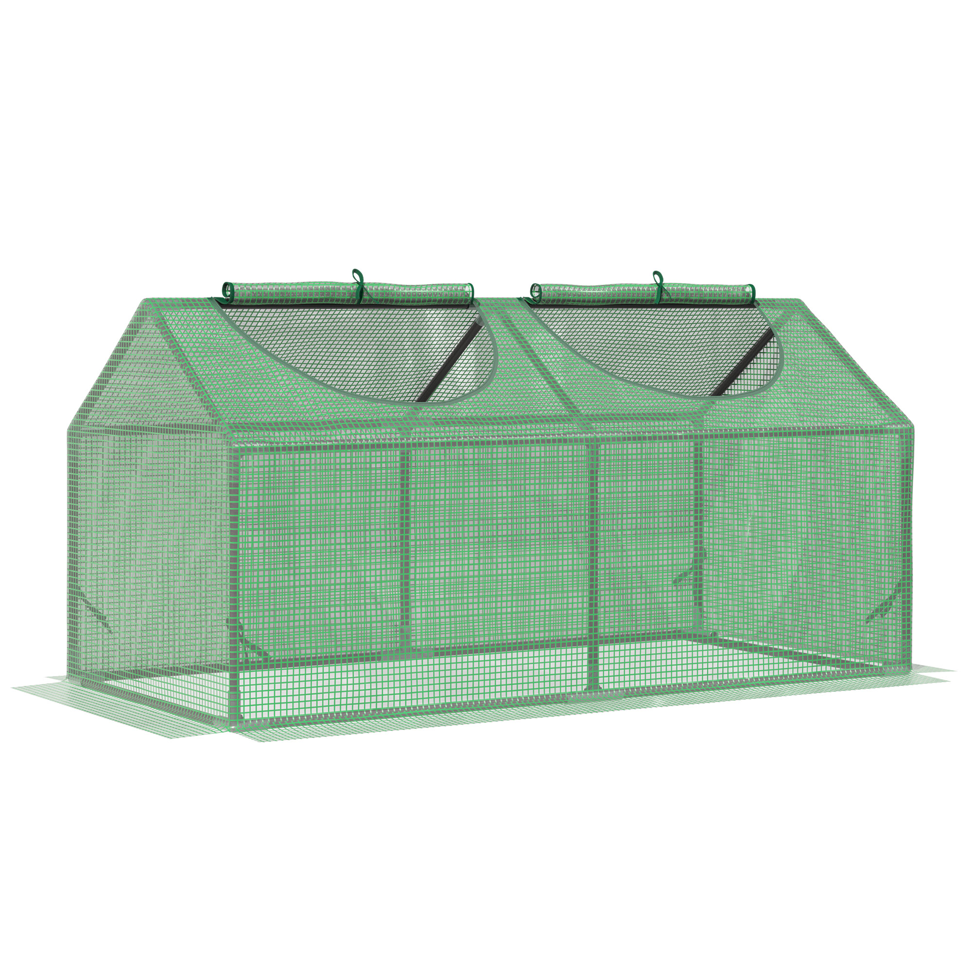 Mini Greenhouse, Small Plant Grow House for Outdoor with Durable PE Cover, Observation Windows, 120 x 60 x 60 cm, Green (Drop Shipping Only, Not for Amazon)