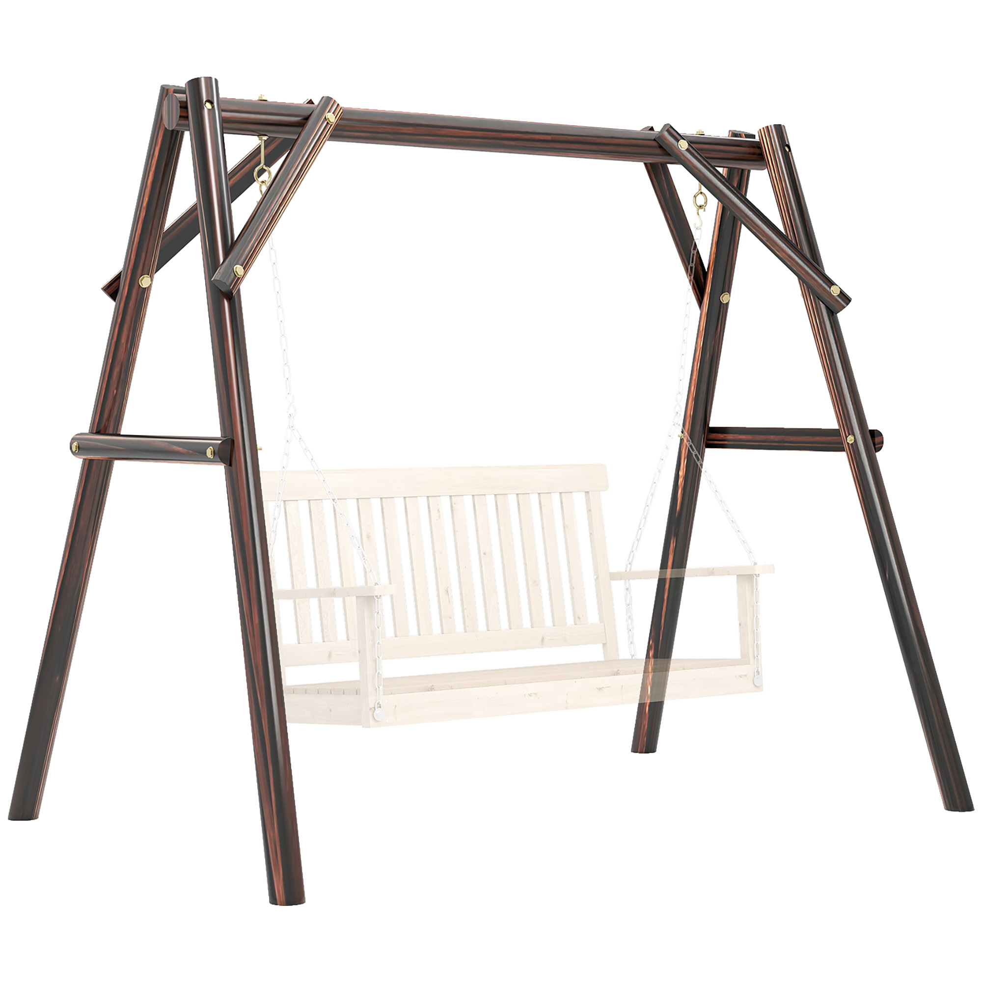 660 lbs Porch Swing Frame, A-Frame Hanging Chair Stand Only for DIY Painting, Swing Chair Stand for Backyard, Patio (Drop Shipping Only, Not for Amazon)