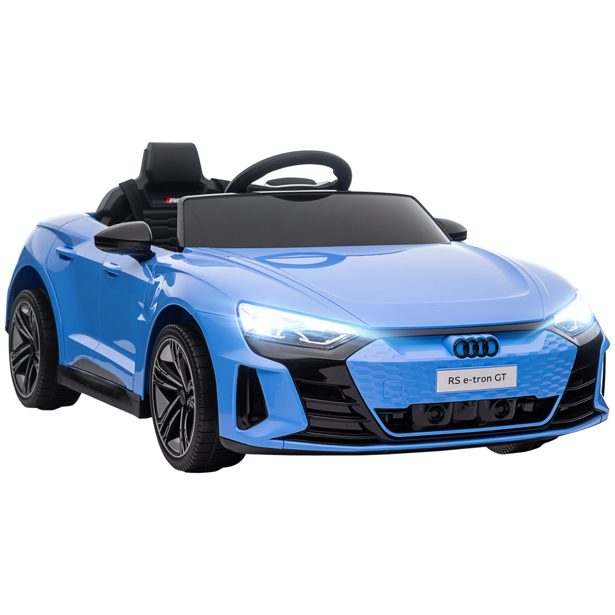 Electric Car for Kids, 12V Licensed Audi RS E-tron GT 3.1 MPH Kids Ride on Car, Ride-on Toy with Remote Control, 4 Suspension Wheels, Horn, Music, Lights, for Boys and Girls, Blue (Drop Shipping Only, Not for Amazon)