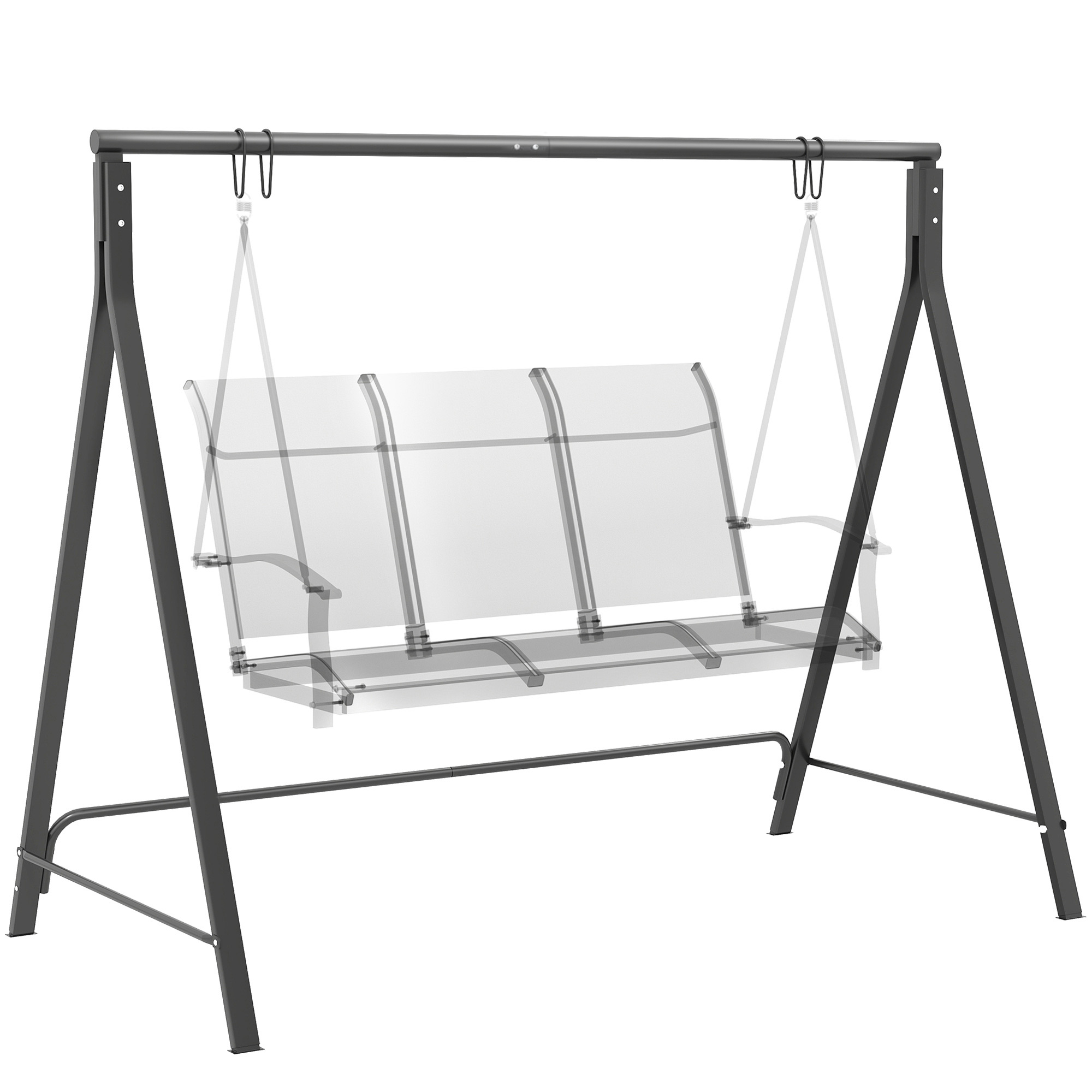 Steel Frame Multi-Swing Seat Frame - Black (Drop Shipping Only, Not for Amazon)