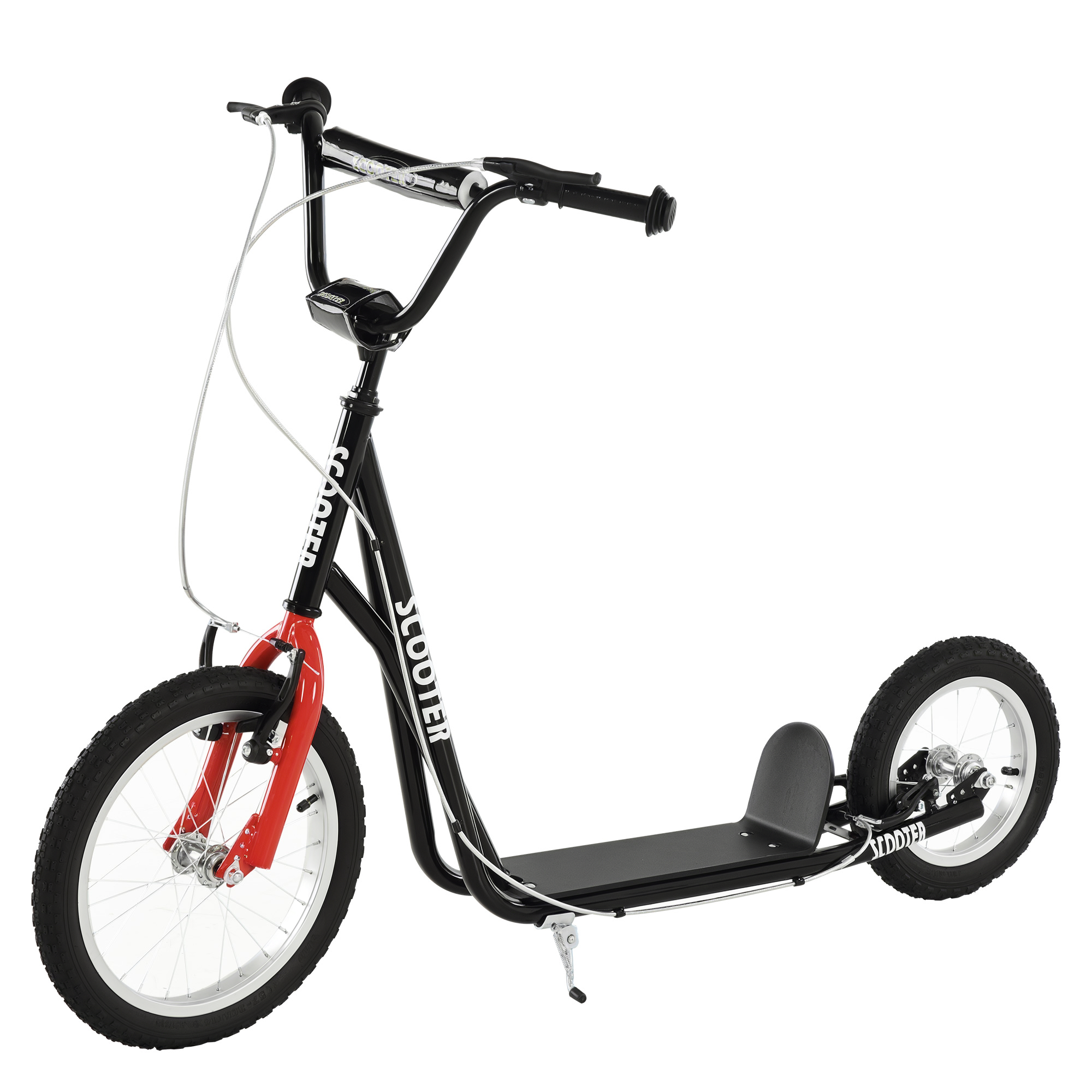 Teens Youth Scooter Ride On Toy with Adjustable Handlebar, Dual Brakes, and Inflatable Wheels For Kids 5+ - Green (Drop Shipping Only, Not for Amazon)