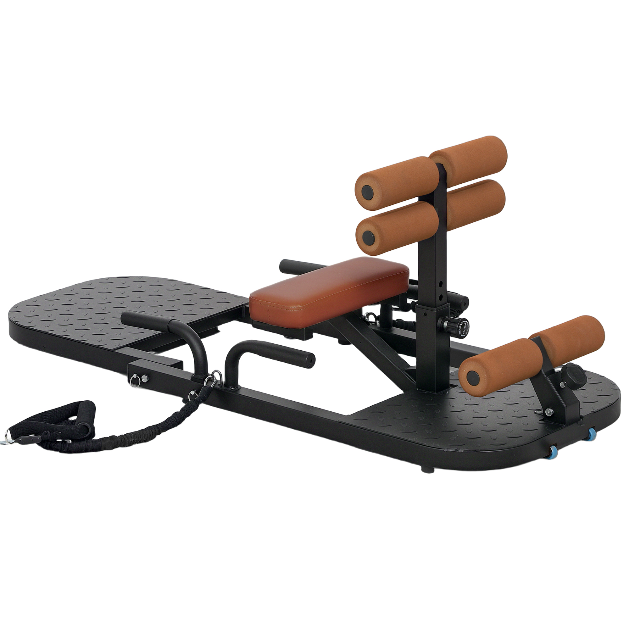 Foldable Sissy Squat Machine, Hip Thrust Machine with Push Up Stand, Multipurpose Glute Workout Equipment, Black (Drop Shipping Only, Not for Amazon)