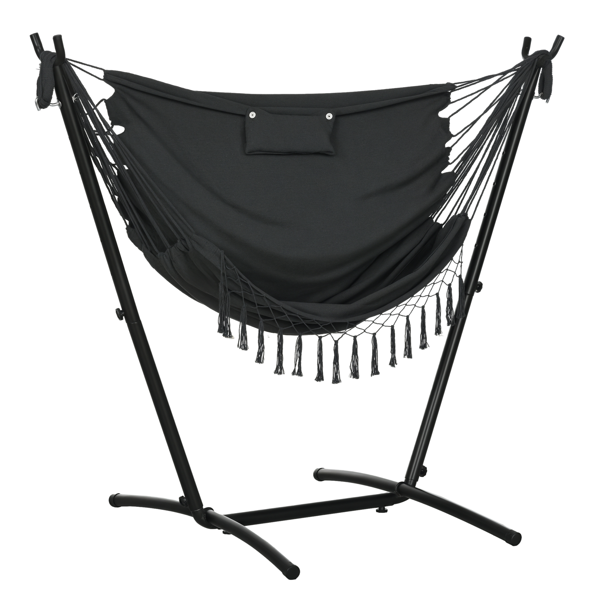 U Shape Stand Hammock Chair, Headrest Include Hammock Swing, Cream White (Drop Shipping Only, Not for Amazon)