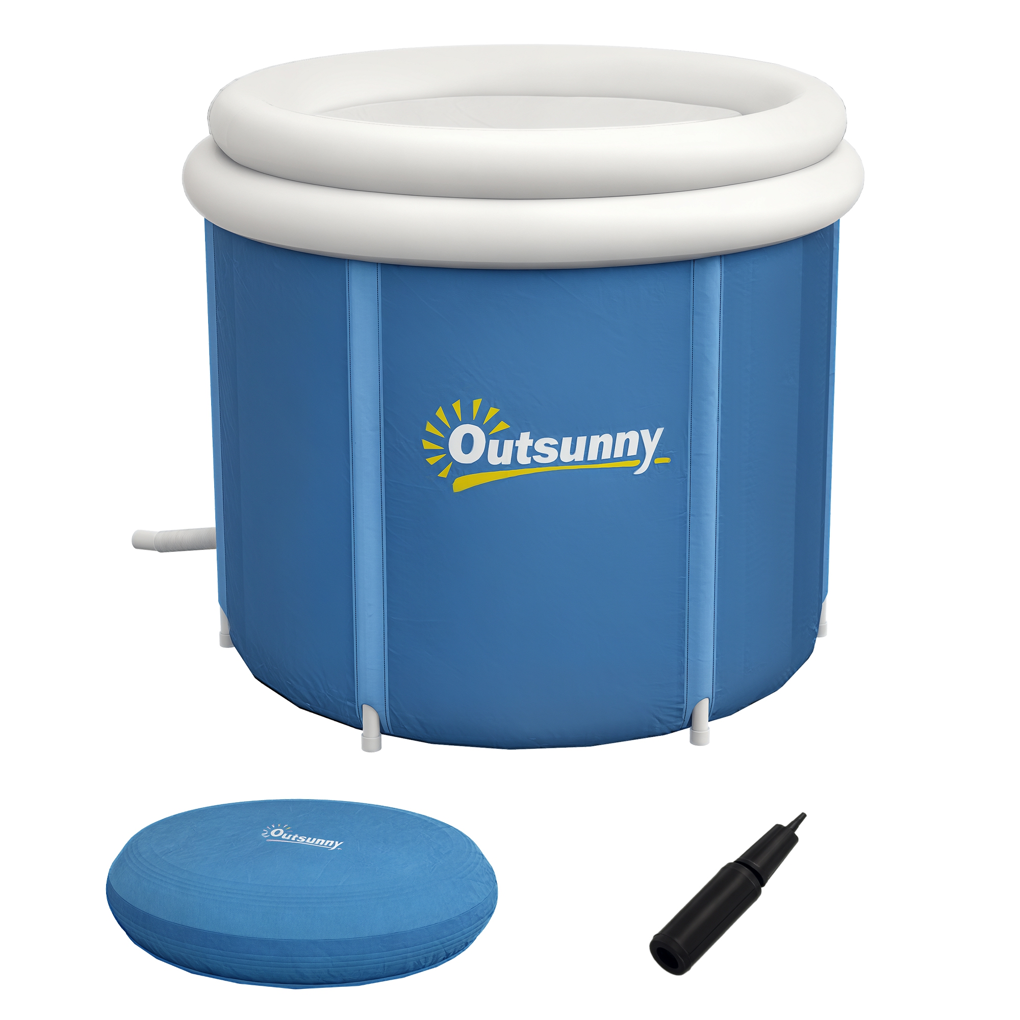 Cold Plunge Tub, Portable Ice Bath Cold Water Therapy Tub with Thermo Lid, for Athletes Recovery, Dark Blue (Drop Shipping Only, Not for Amazon)