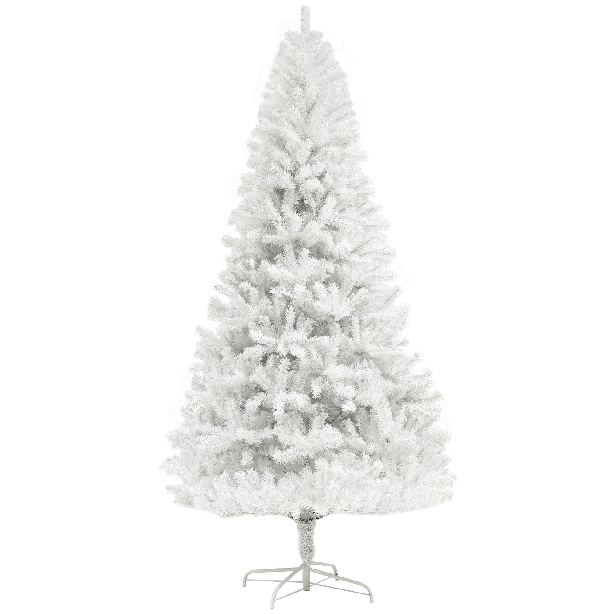 6ft Unlit Artificial White Christmas Tree, Holiday Décor with 1000 Branch Tips, Auto Open and Steel Base (Drop Shipping Only, Not for Amazon)
